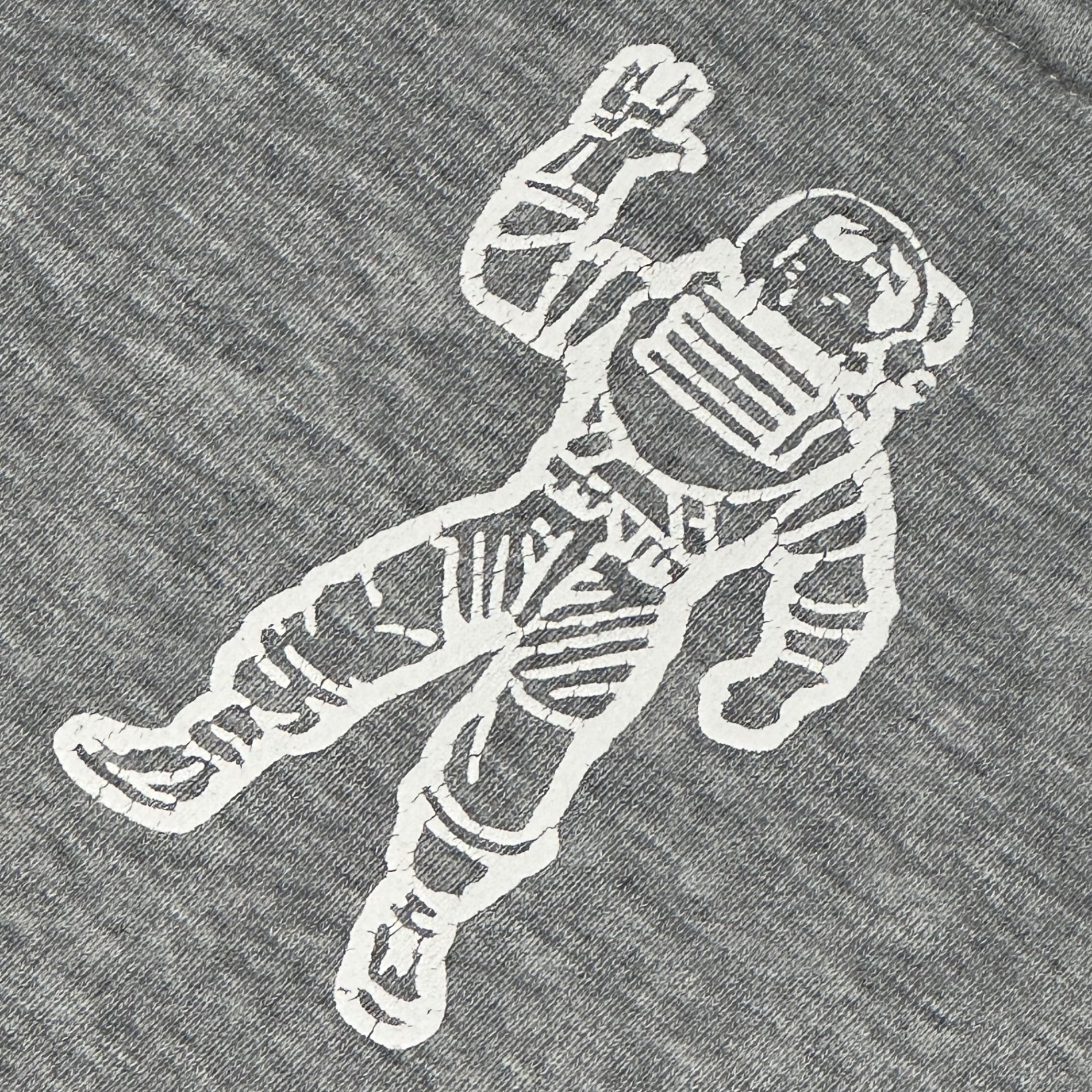 B.B.C(ビリオネアボーイズクラブ) Front logo print crew neck sweatshirt フロント ロゴ プリント クルーネック スウェット L グレー×ホワイト