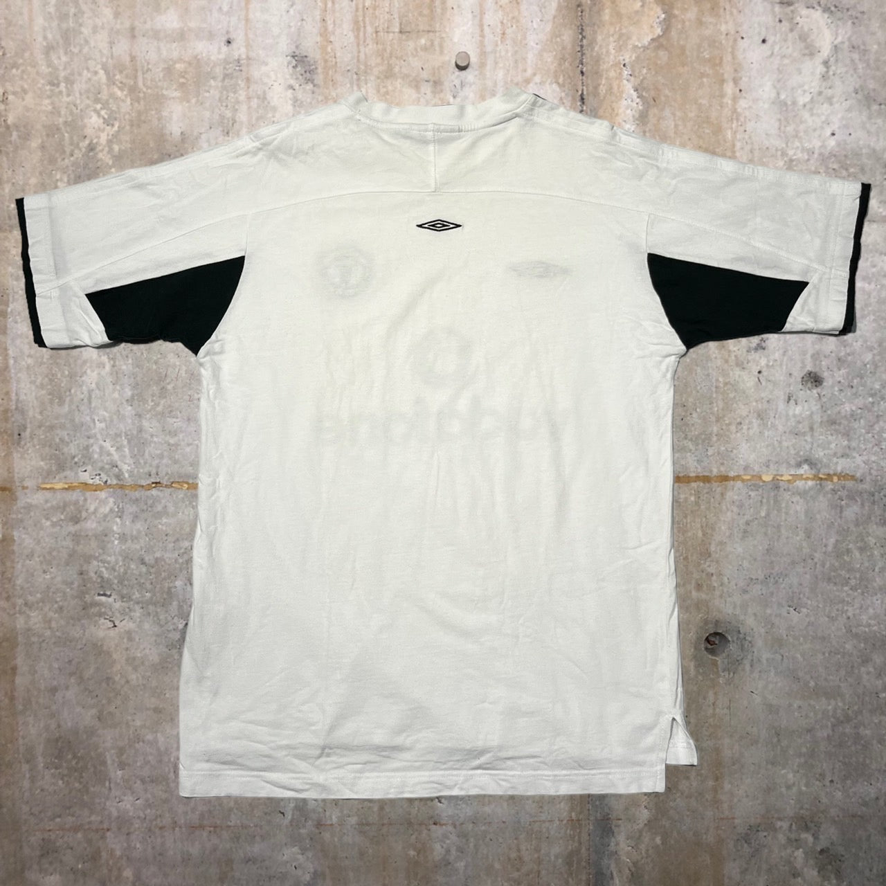 UMBRO(アンブロ) 00's MANCHESTER UNITED game shirt/マンチェスターユナイテッドゲームシャツ/Tシャツ M ホワイト×ブラック vodafone デサント期