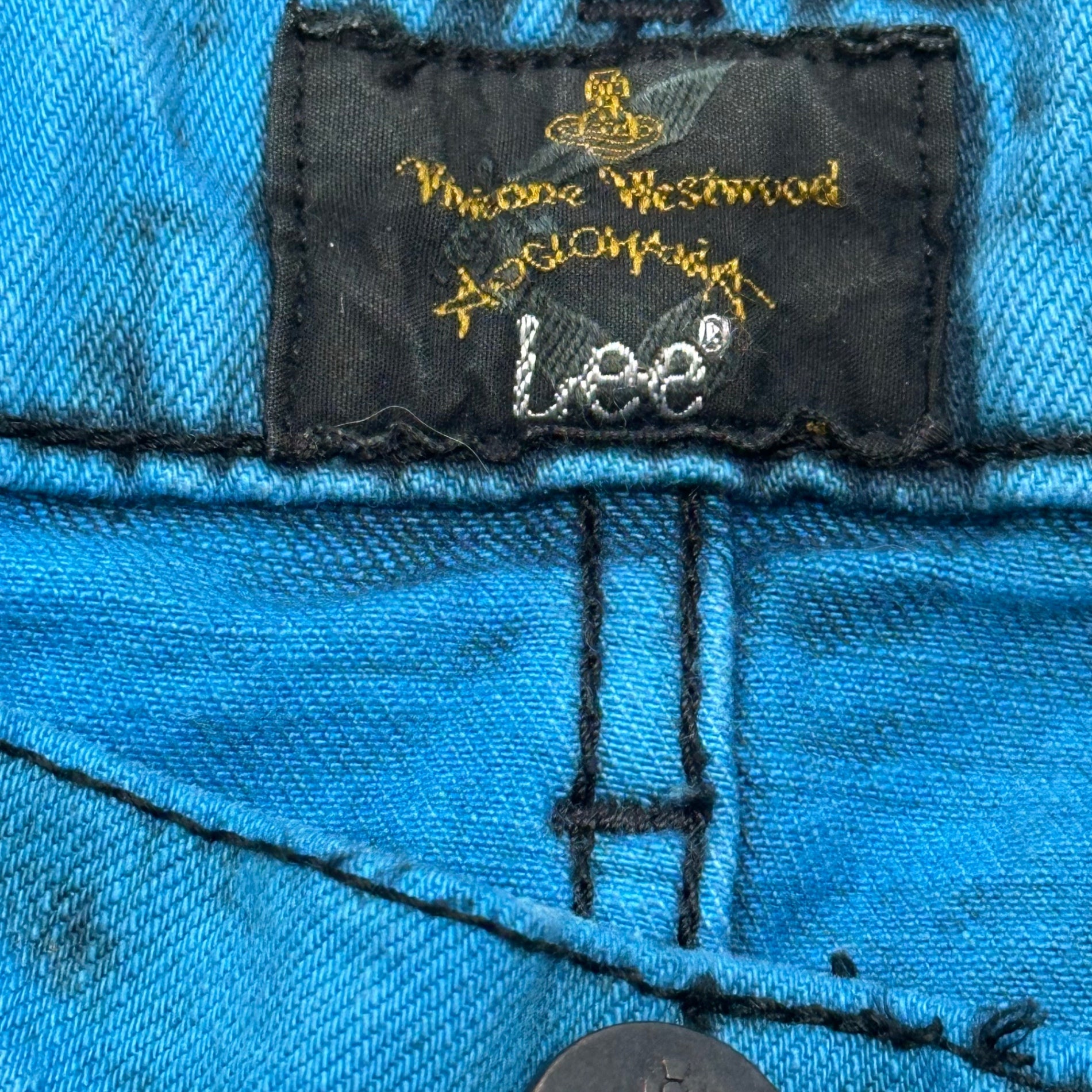 Vivienne Westwood ANGLOMANIA×Lee(ヴィヴィアンウエストウッドアングロマニア×リー) Washed Skinny Stretch Denim Pants ROCK’N  4947-1456 W28 L32 ブルー