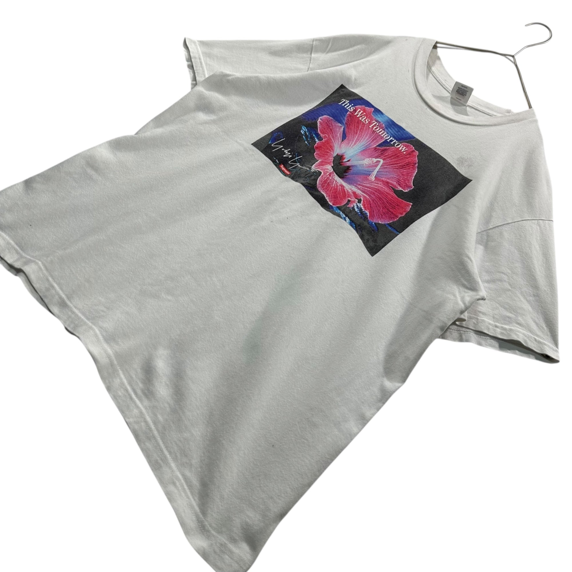 SUPREME×YOHJI YAMAMOTO(シュプリーム×ヨウジヤマモト) 20AW This Was Tomorrow Tee プリント Tシャツ L ホワイト 20FW コラボ