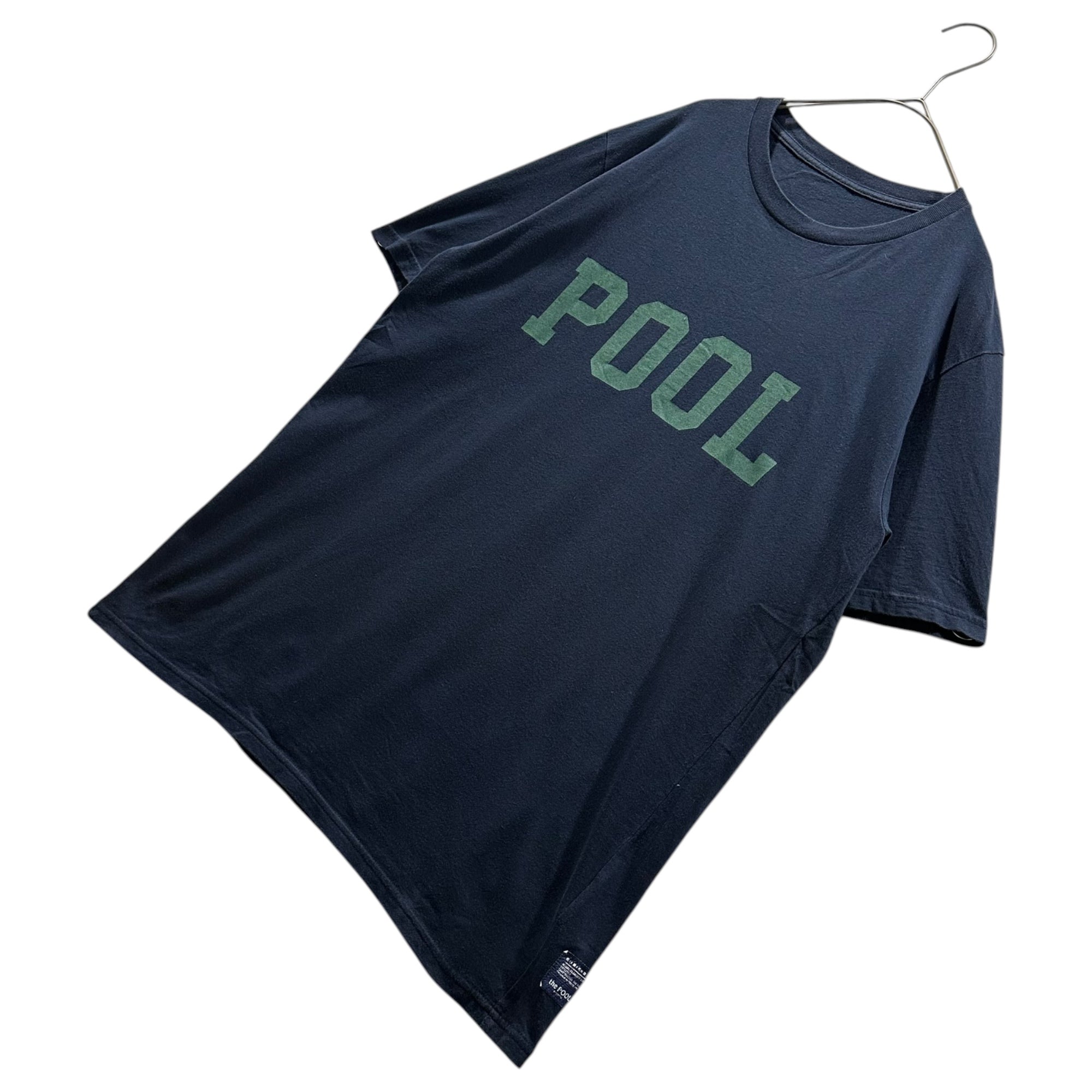 THE POOL AOYMA(ザプールアオヤマ) Front logo print T-shirt フロント ロゴ プリント Tシャツ 21290 M ネイビー