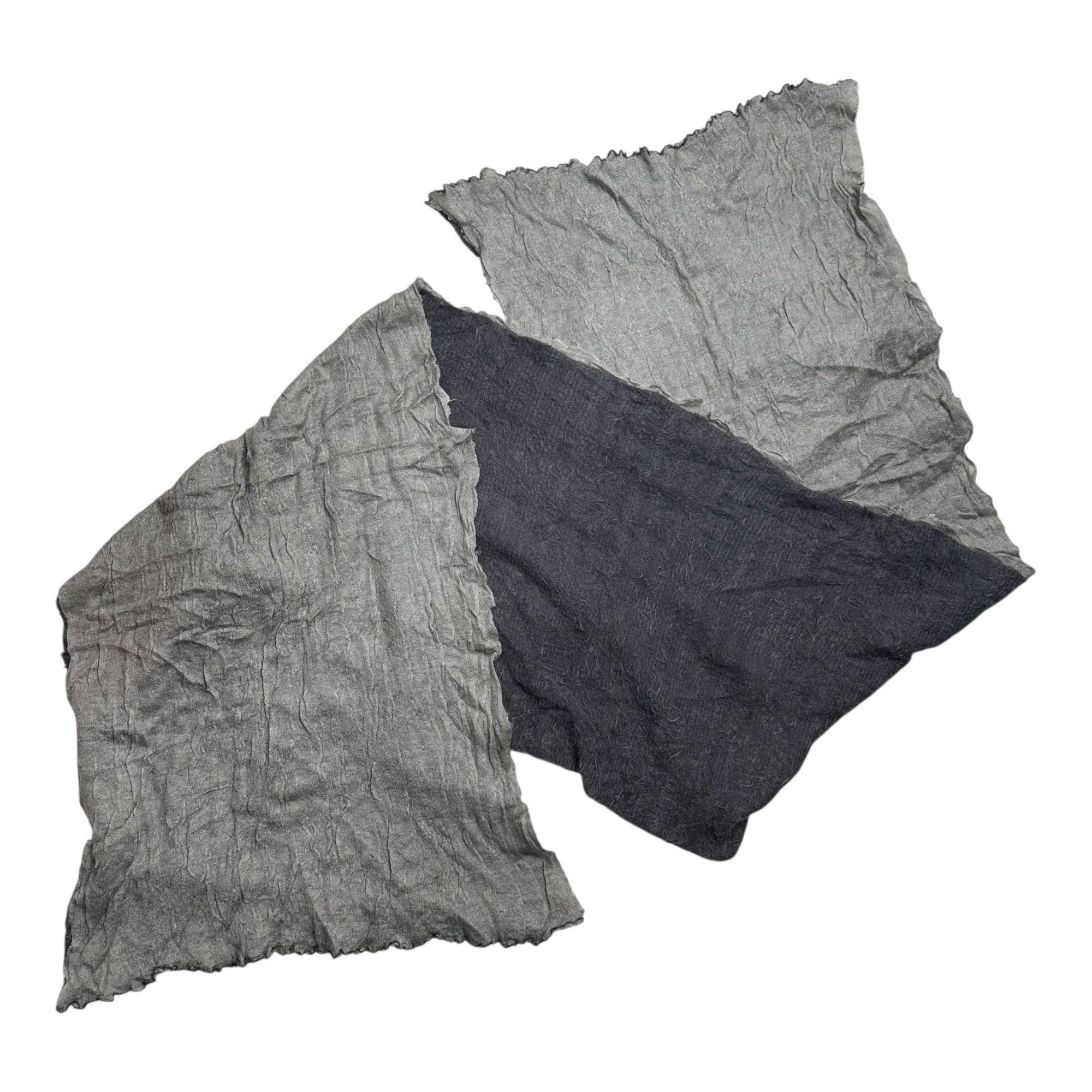 Faliero Sarti(ファリエロサルティ) Fuzz-Finished Stole 毛羽立ち加工 ストール ネイビー×グレー