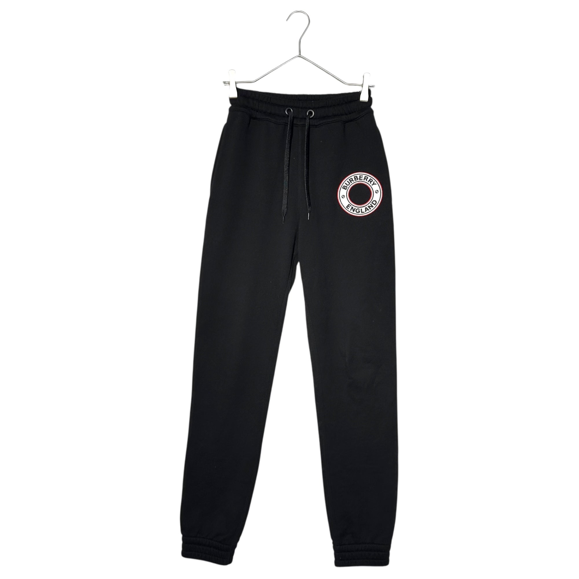 BURBERRY(バーバリー) Club Patch Logo Sweatpants サークル ワッペン ロゴ スウェット パンツ 8037983 XXS ブラック ジョガー