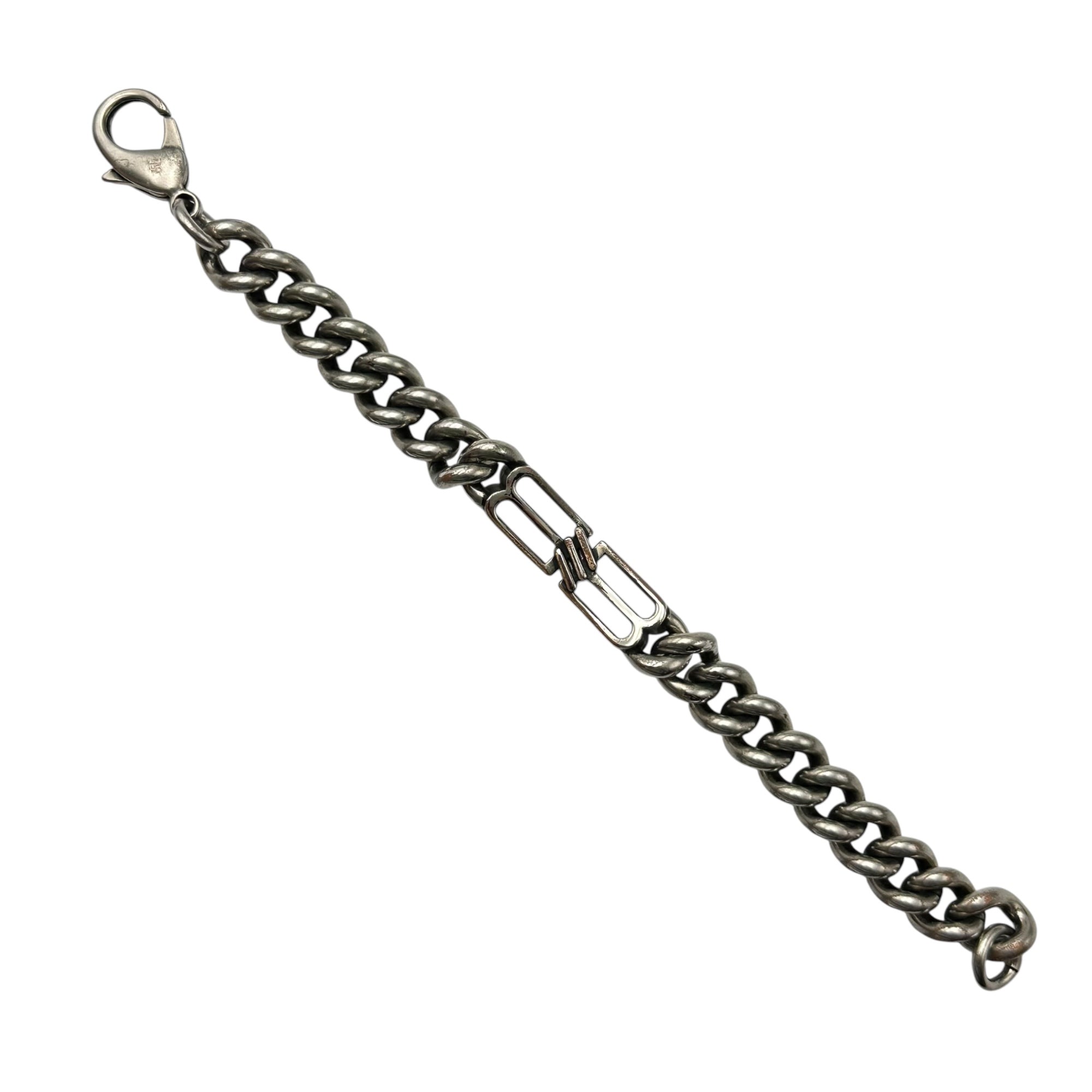 BALENCIAGA(バレンシアガ) BB ICON GOURMETTE BB アイコン グルメット ブレスレット 718493 Ｍ シルバー