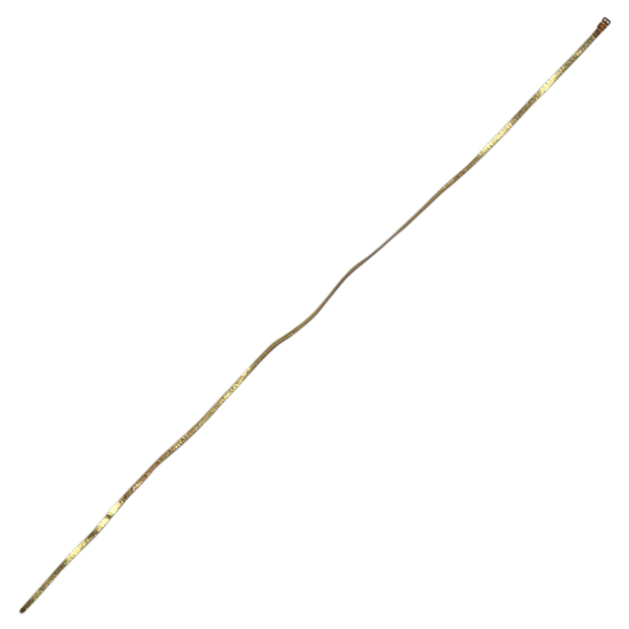 DRIES VAN NOTEN(ドリスヴァンノッテン) Gold lame leather narrow