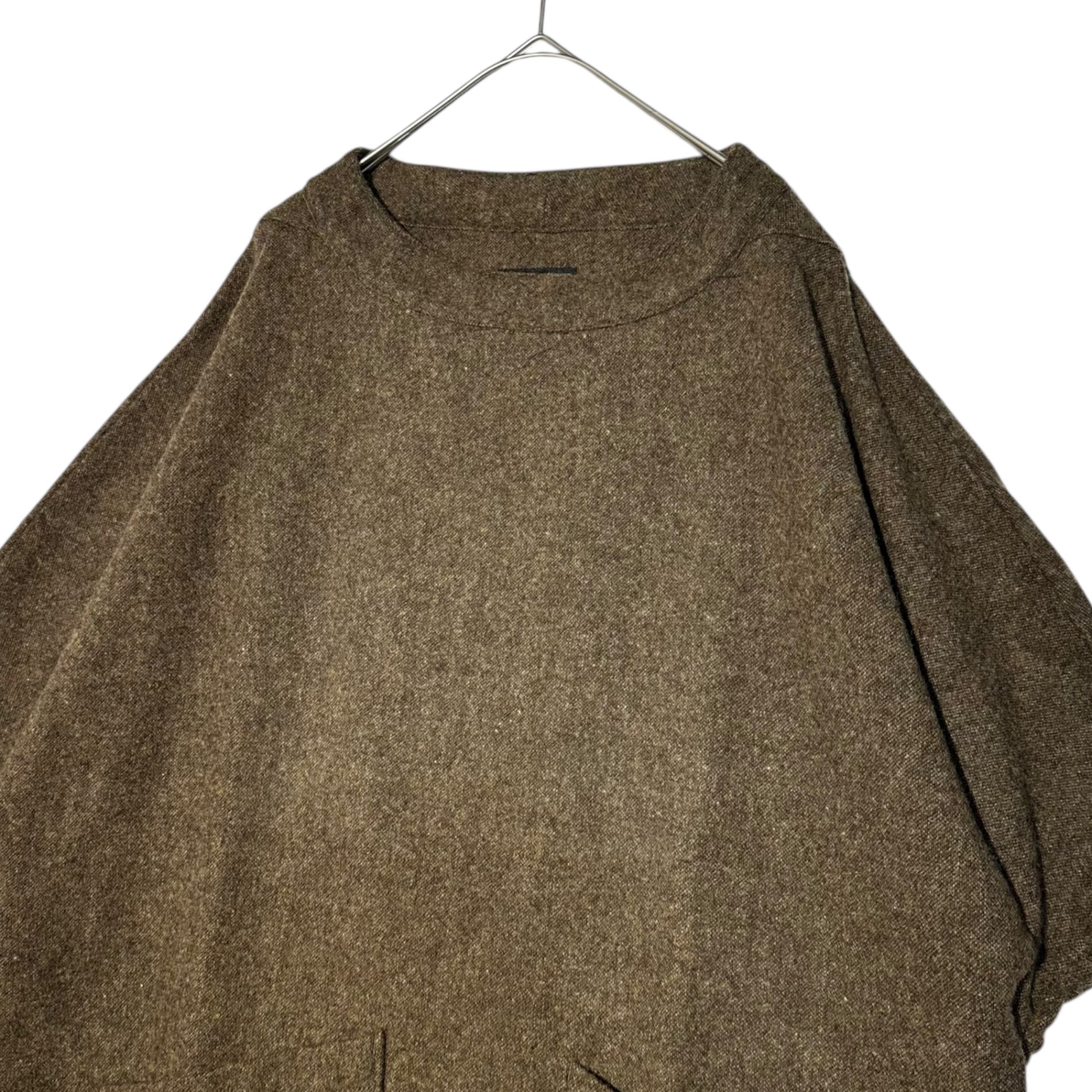 Engineered Garments(エンジニアードガーメンツ) S/S Smock -13oz Wool Flannel 半袖 ウール フランネル スモック M ブラウン プルオーバー