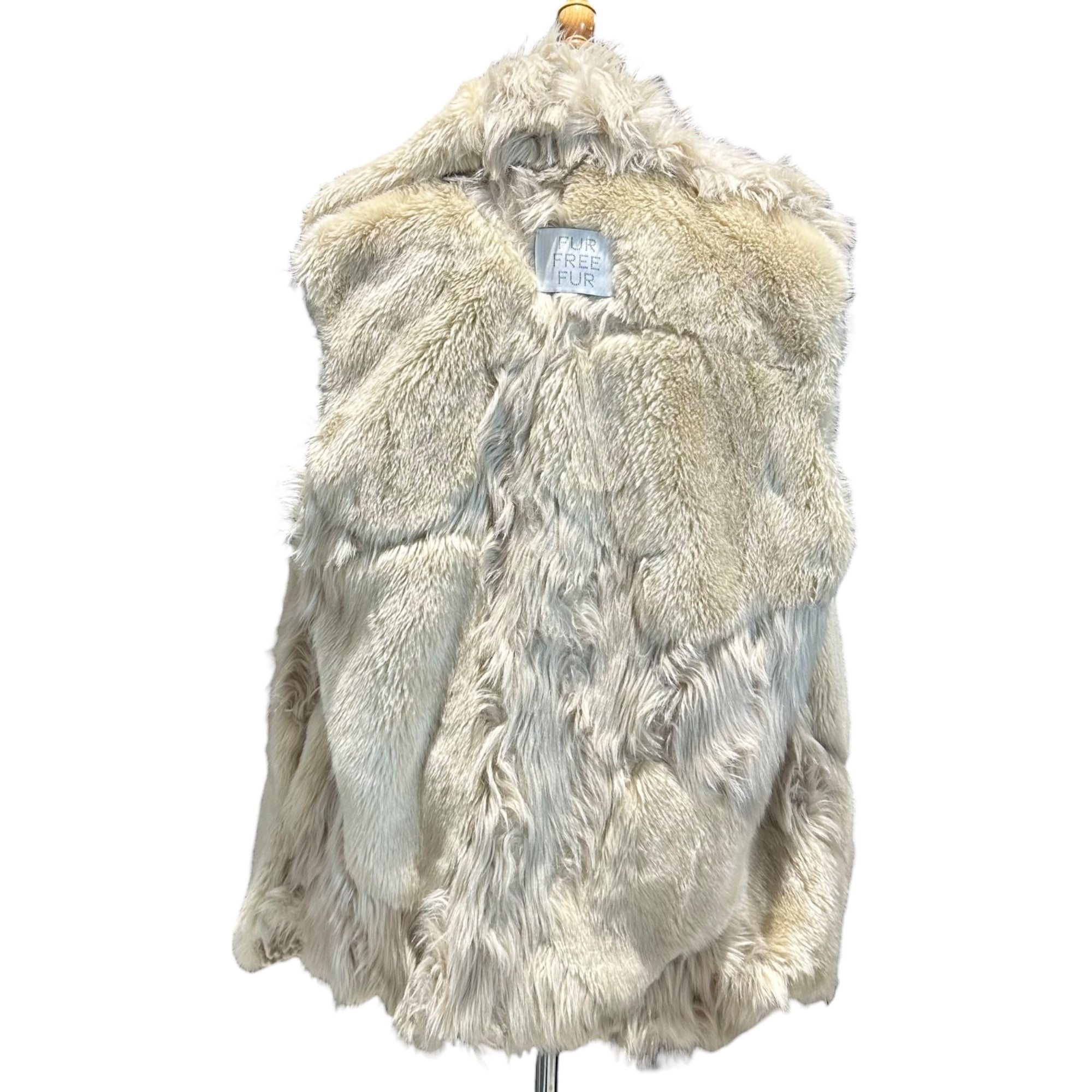 STELLA McCARTNEY(ステラマッカートニー) 18AW Faux Fur Long Vest フェイクファー ロング ベスト UP56 2018 01372 36(S程度) アイボリー エコファー