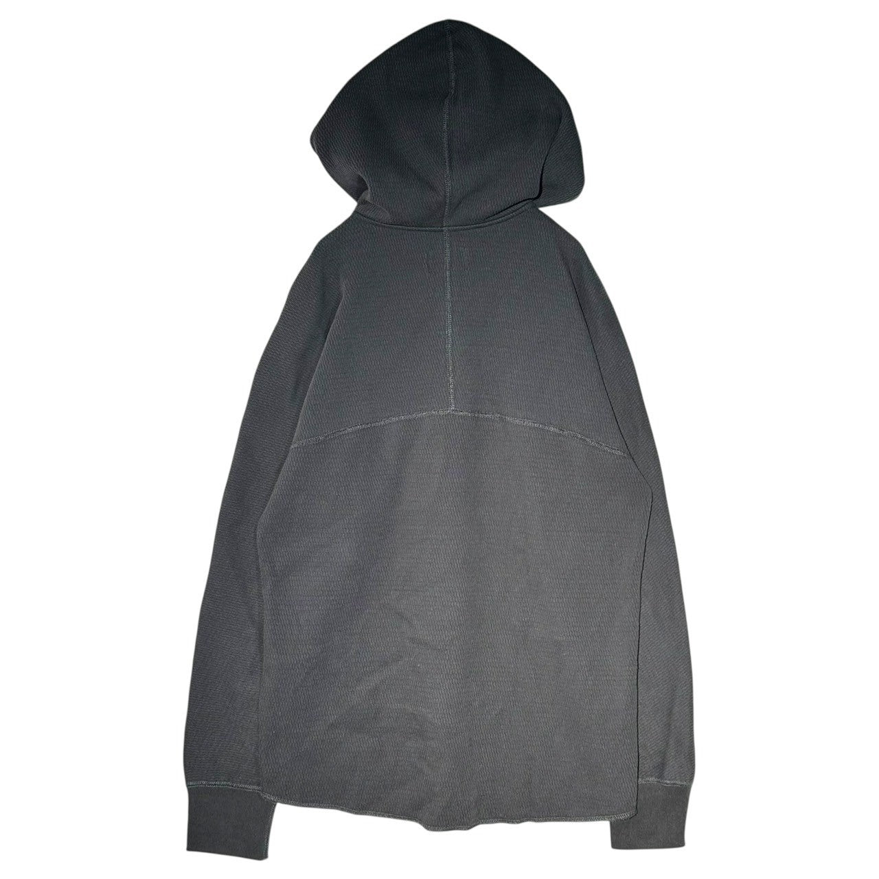 Pilgrim Surf+Supply(ピルグリム サーフ+サプライ) Lt.W Waffle Hoodie ワッフル フーディー 36-14-0173-458 S ブラック サーマル プルオーバー パーカー