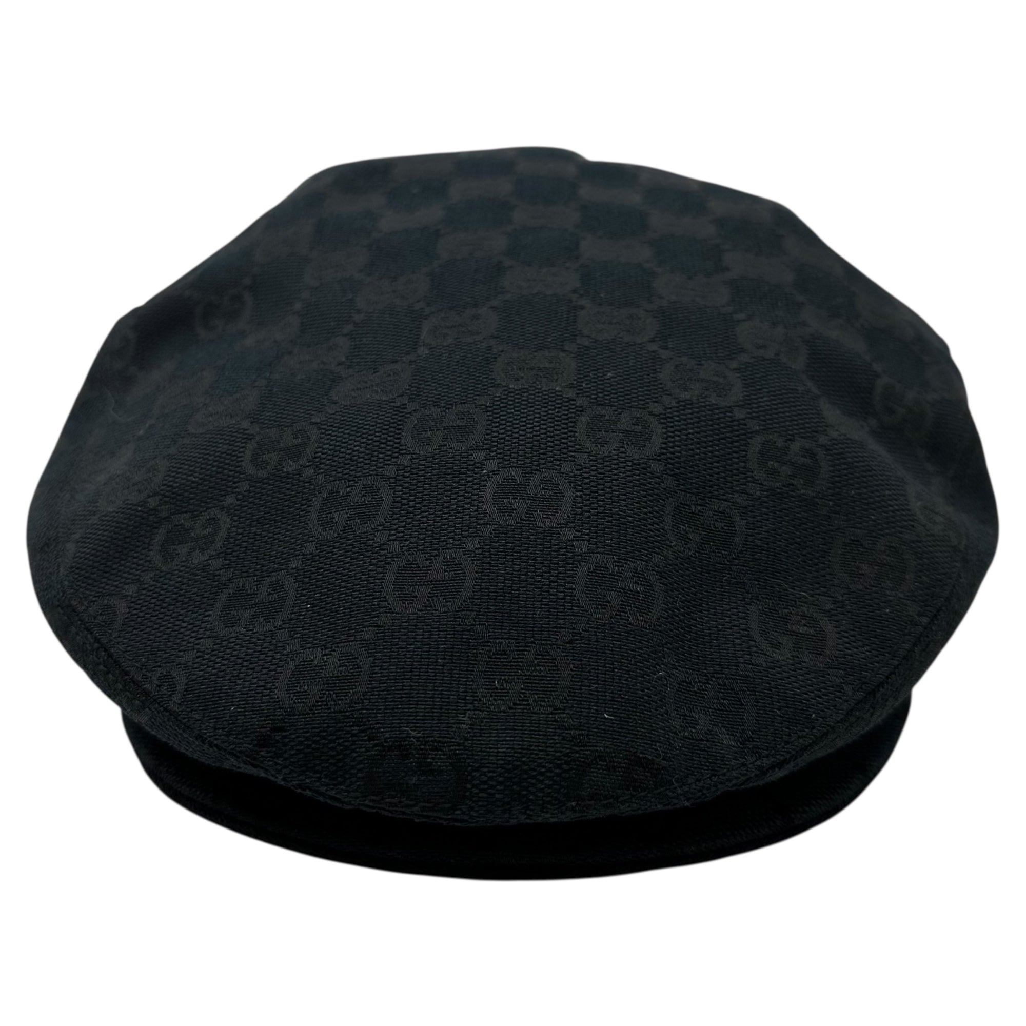 GUCCI(グッチ) GG Hunting Cap GG キャンバス レザー ハンチング M ブラック
