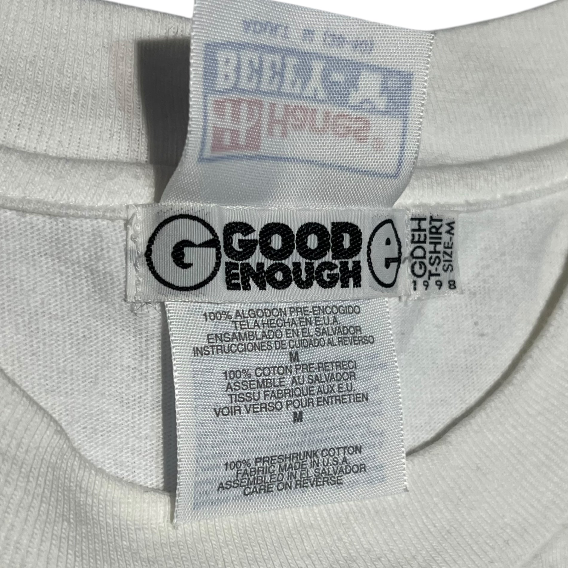 GOODENOUGH(グッドイナフ) 90's GE logo print T-shirt 90年代 GEロゴ プリント Tシャツ M ホワイト ヘインズボディ