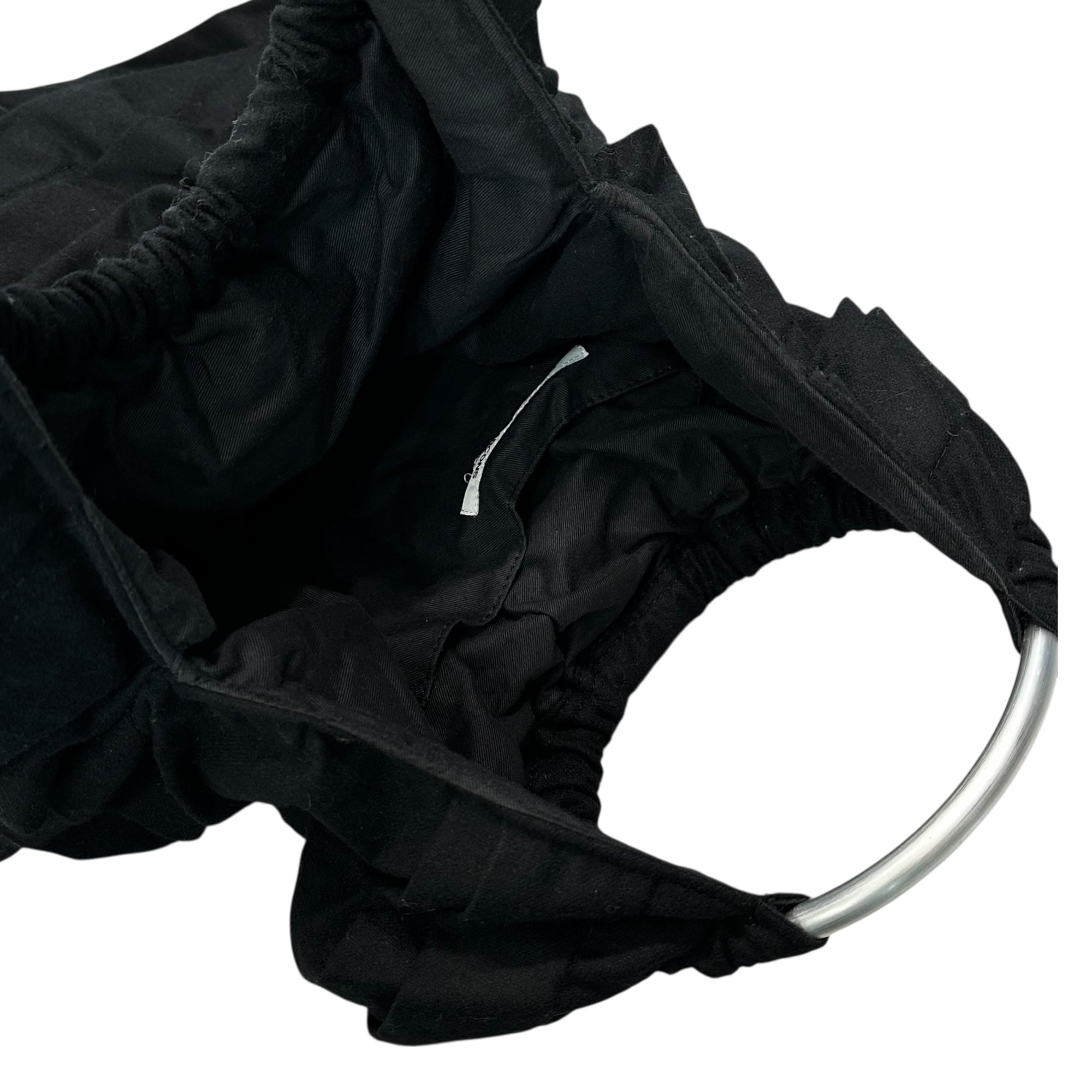 COMME des GARCONS COMME des GARCONS(コムデギャルソンコムデギャルソン) Ring Handle Tiered Wool Tote Bag リング ハンドル ティアード ウール トート バッグ RR-K204 ブラック