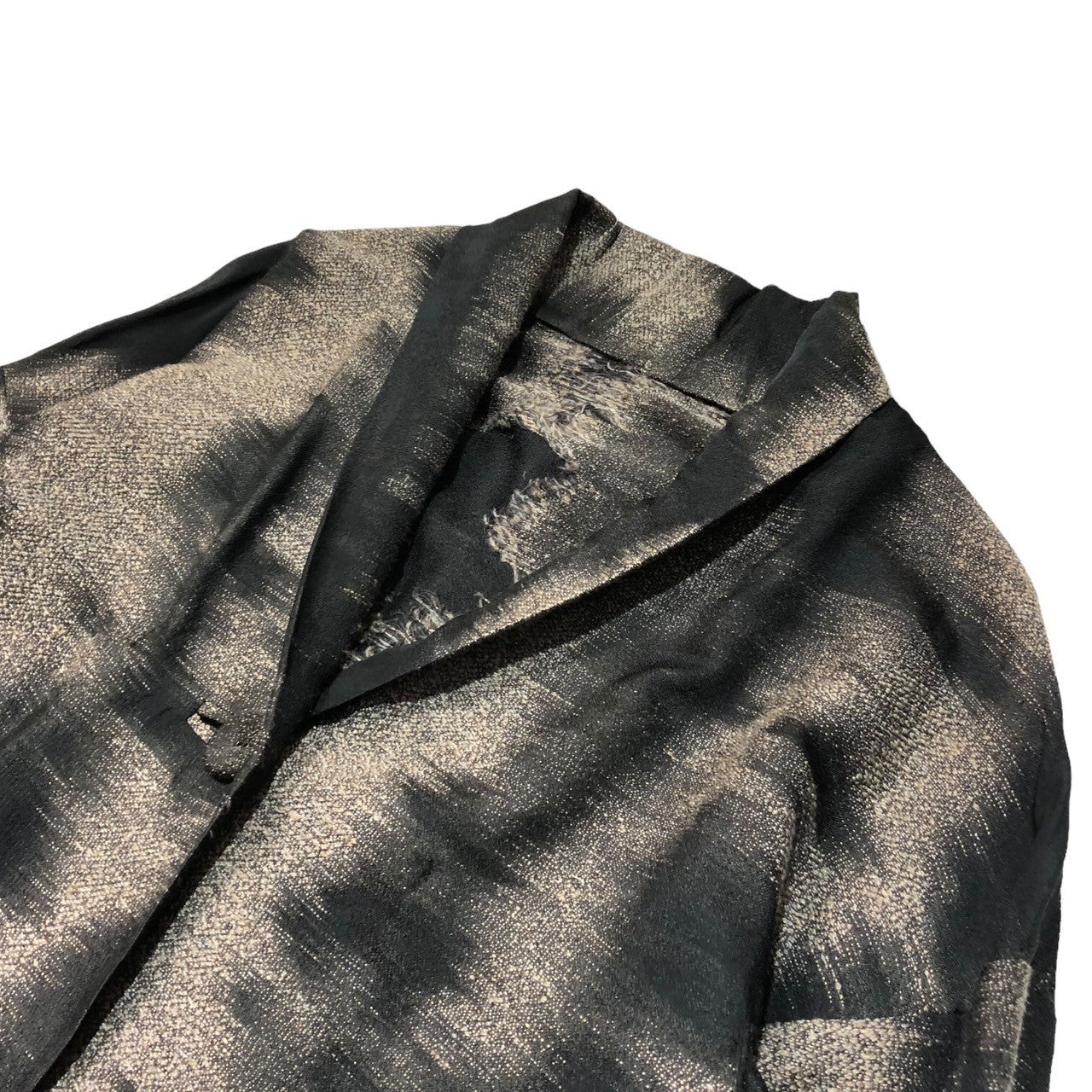 Haat ISSEY MIYAKE(ハートイッセイミヤケ) Old all-over pattern jacket オールド 総柄 ジャケット HA43FH616 2(M) ブラック×グレー