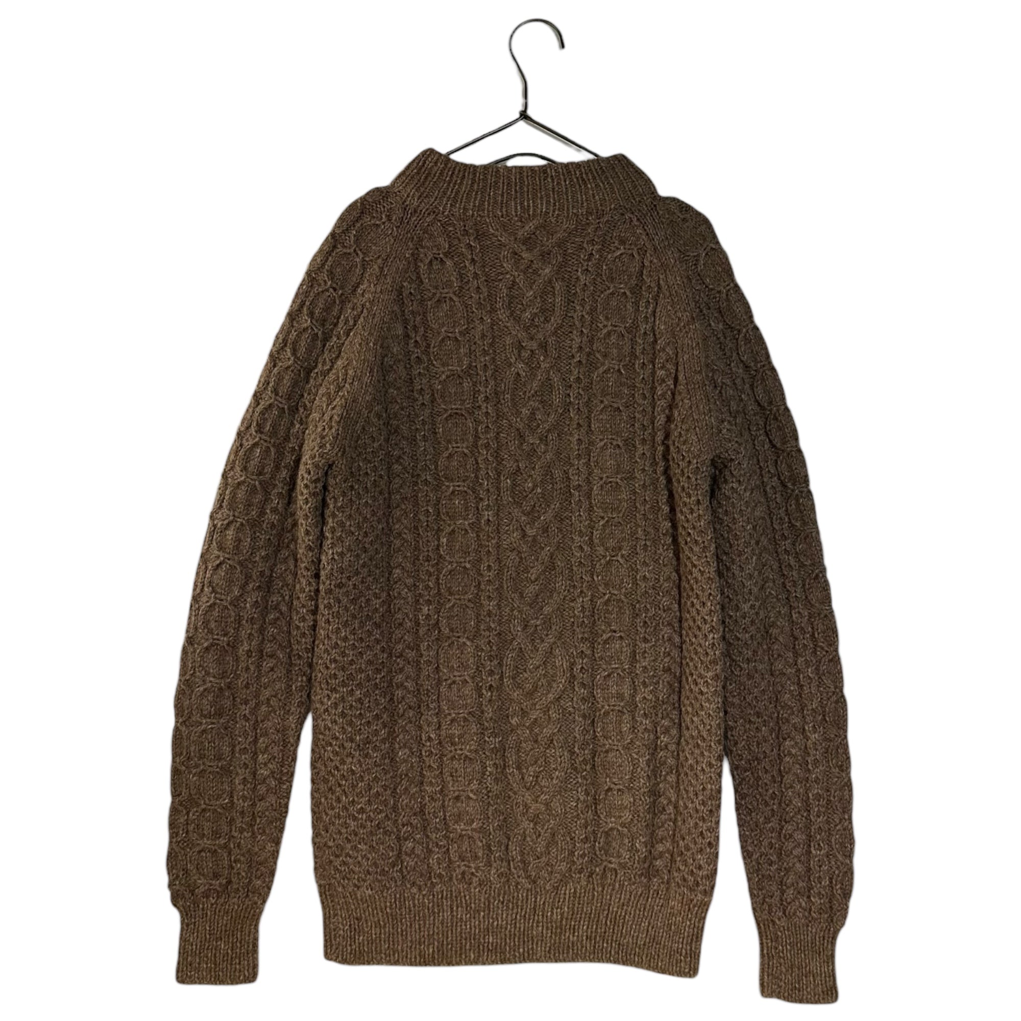 VINTAGE(ヴィンテージ) 90's~ cable knit ケーブル編みニット Mサイズ程度 ブラウン