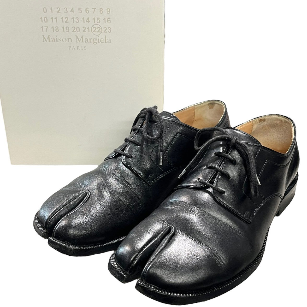 MAISON MARGIELA(メゾンマルジェラ) Tabi lace up shoes 足袋 レースアップシューズ  S34WQ0021 SIZE 38(24.0～25.0cm程度) ブラック 革靴 ドレスシューズ
