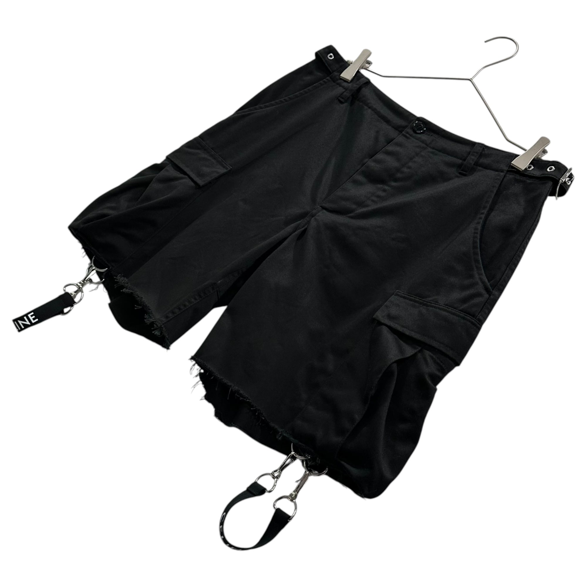CELINE(セリーヌ) 2023AW By Hedi Slimane Cutoff Bondage Shorts エディ期 カットオフ ボンテージ ショーツ 2Z383403E 46 ブラック ハーフ ショート パンツ