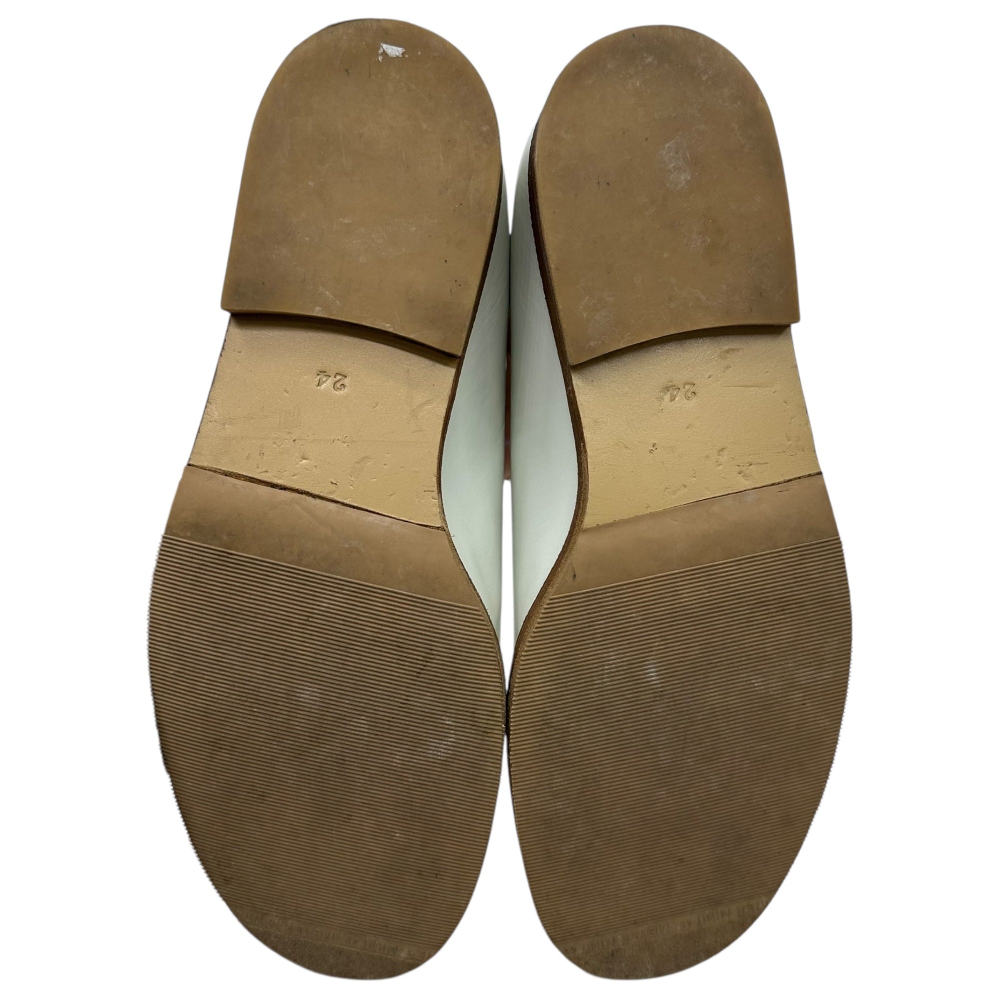 tricot COMME des GARCONS(トリココムデギャルソン) Medallion Leather Pumps メダリオン レザー パンプス 24cm ホワイト