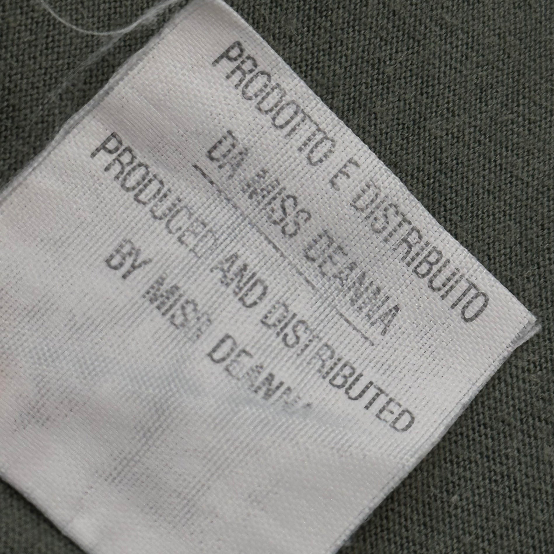 Maison Martin Margiela(メゾン マルタンマルジェラ) 2000AW MISS DEANNA AIDS T-shirt ミスディアナ エイズ Tシャツ 333-39252 XL相当 カーキ×ブルー サイズ稀少 ヴィンテージ