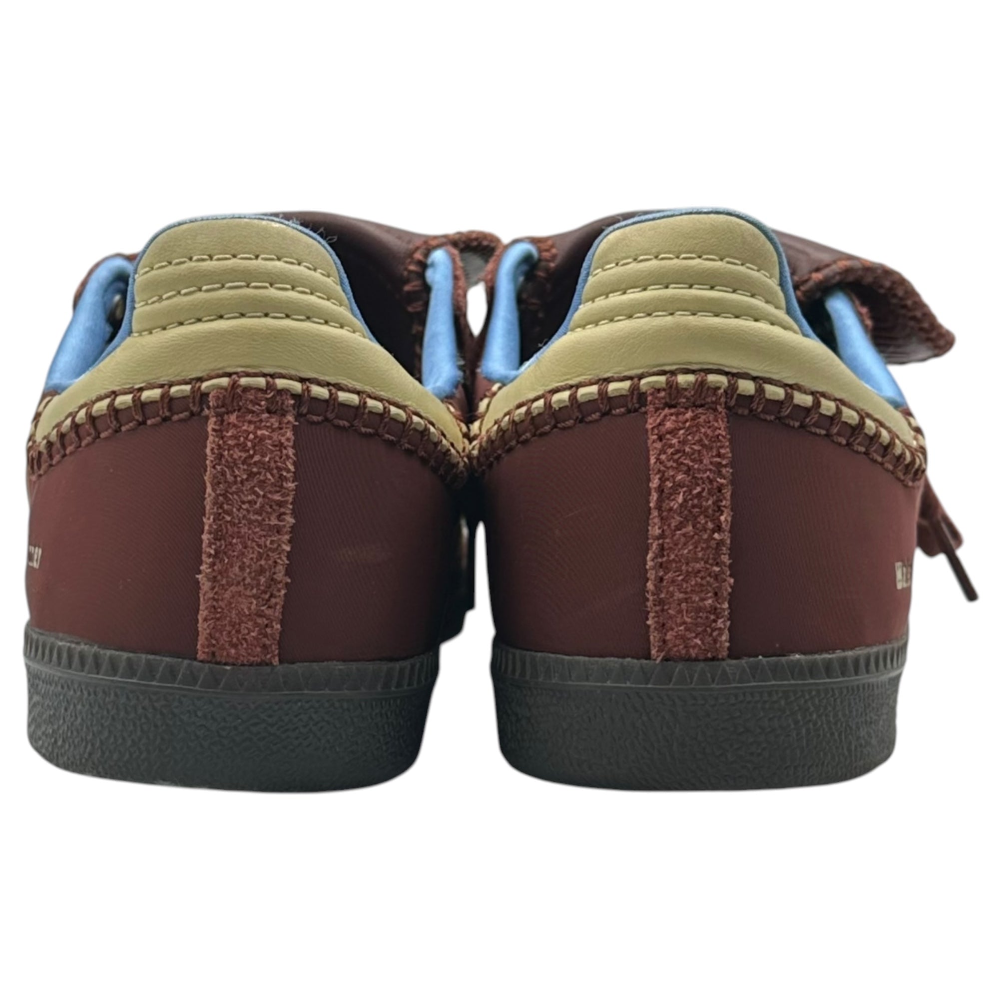 adidas×WALES BONNER(アディダス×ウェールズボナー) Samba Nylon Low "Fox Brown/Sandy Beige/Lucky Blue" サンバ ナイロン ロー IE0579 27.5cm ボルドー×ライトブルー ローカット スニーカー コラボ