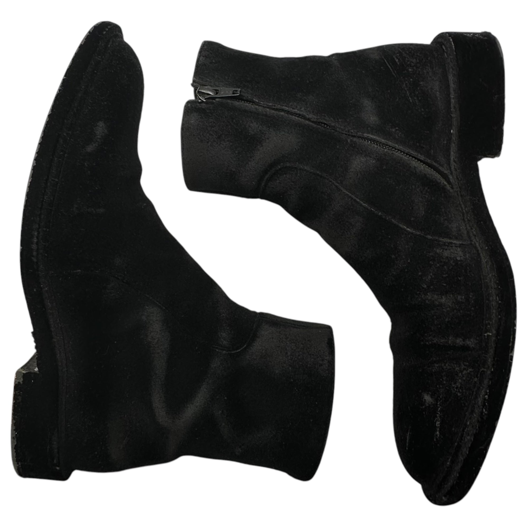 MAISON MARGIELA(メゾンマルジェラ) Velvet Coding Side-Zip Boots ベルベット コーディング サイドジップ ブーツ 39(24.5cm〜25.0cm) ブラック