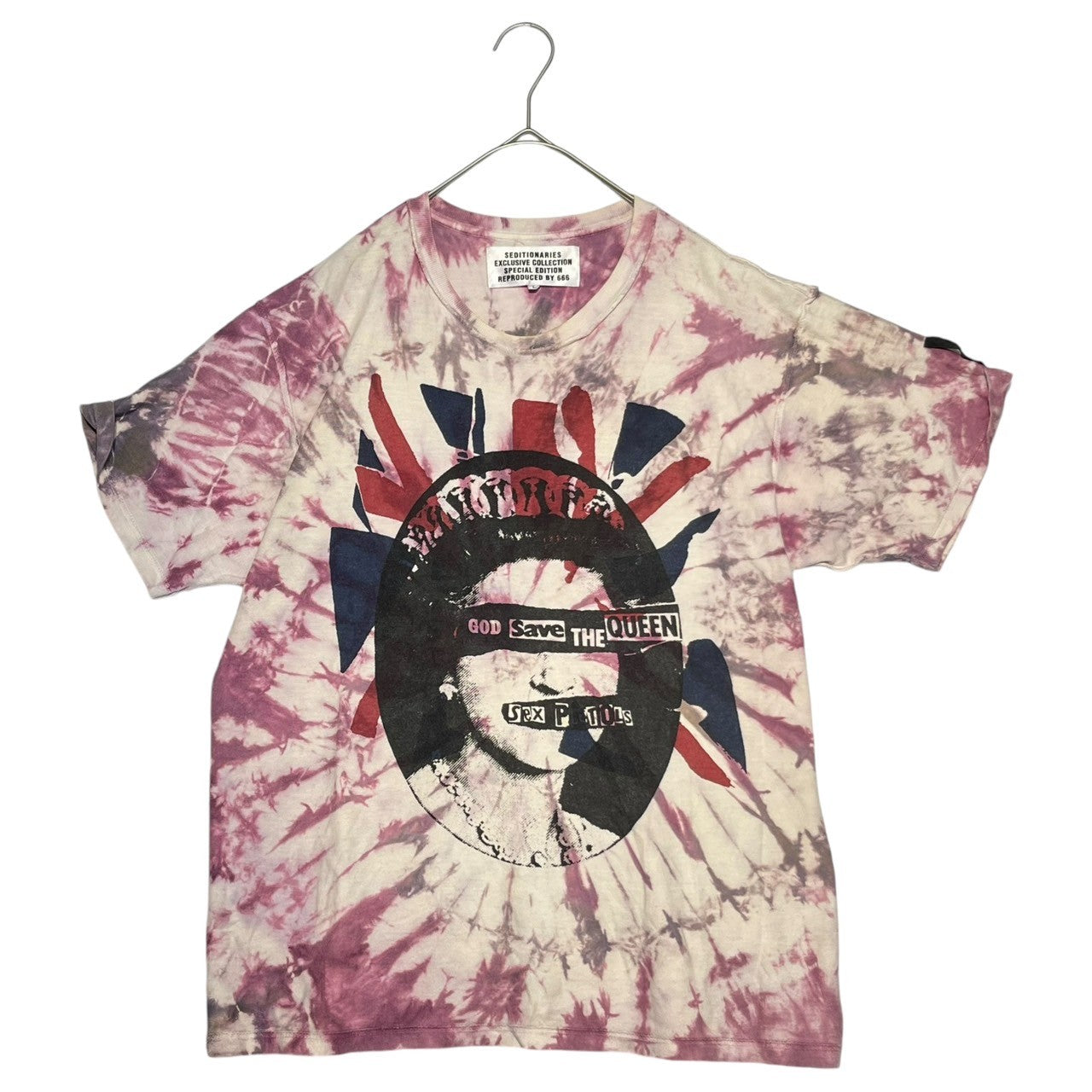 SEDITIONARIES by 666(セディショナリーズ バイ666) GOD SAVE THE QUEEN T-SHIRT ゴッド セーブ ザ クイーン Tシャツ タイダイ L パープル 復刻アイテム インサイドアウト仕様