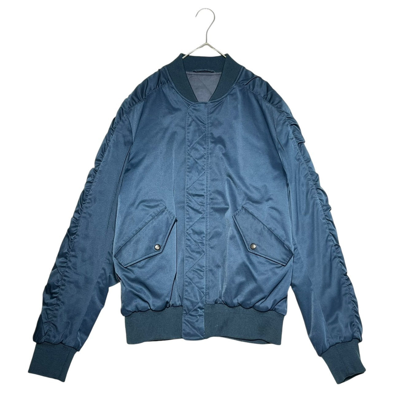 Maison Martin Margiela(メゾン マルタンマルジェラ) 09AW Archives gathered sleeve bomber jacket アーカイブ ギャザー スリーブ ボンバー ジャケット 30AM103 44(S程度) ネイビー ブルゾン MA1 ミリタリー