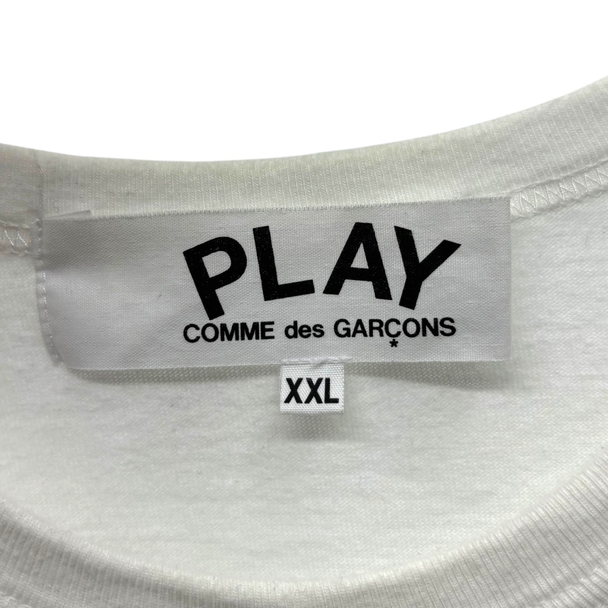 PLAY COMME des GARCONS×THE NORTH FACE(プレイコムデギャルソン×ノースフェイス) 20SS S/S TEE コラボ ロゴ ワッペン 半袖 Tシャツ AE-T202 XXL ホワイト AD2020
