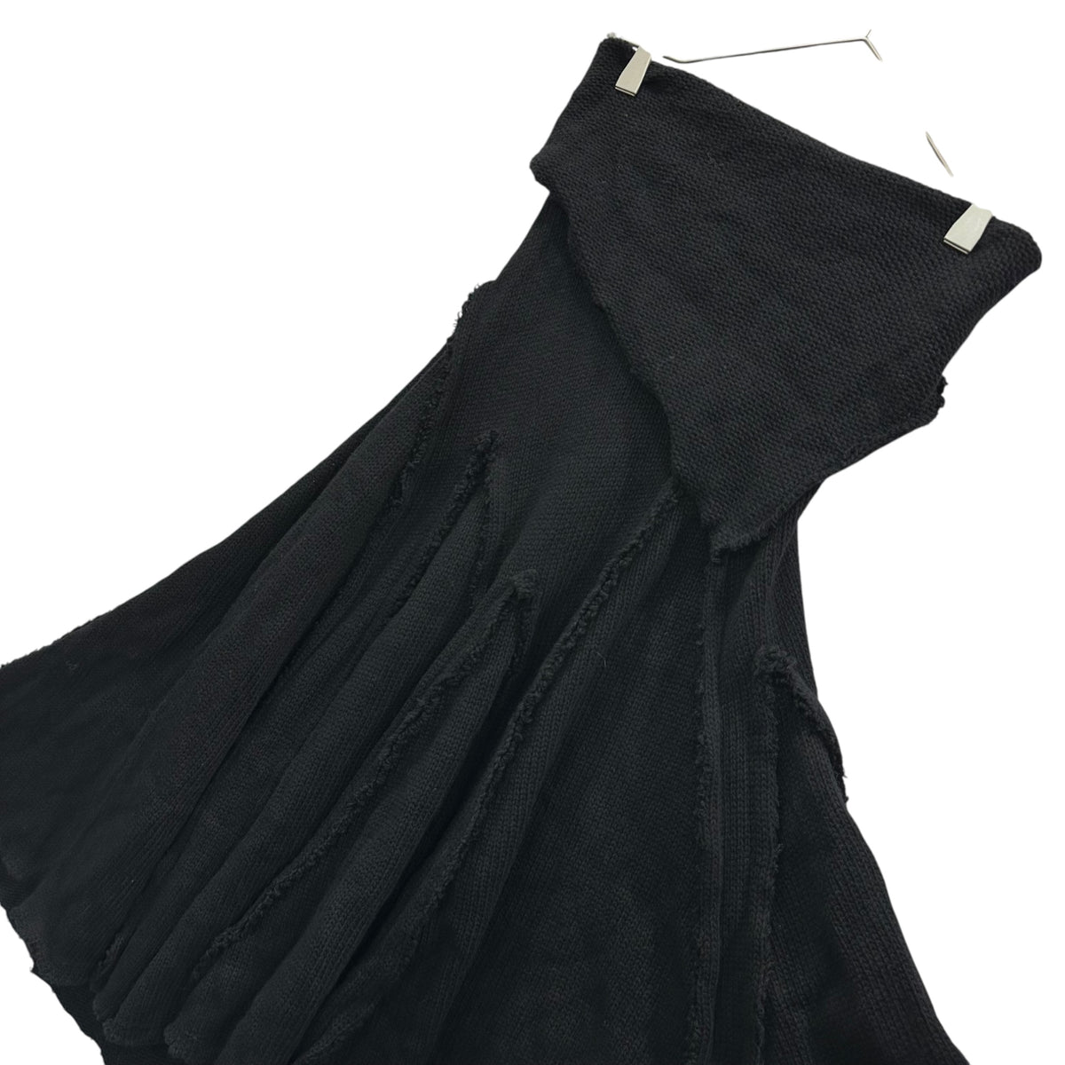 COMME des GARCONS(コムデギャルソン) 2002AW Wool-Nylon Modified Skirt ウール ナイロン ニット 変形 スカート GG-S003 S ブラック AD2002