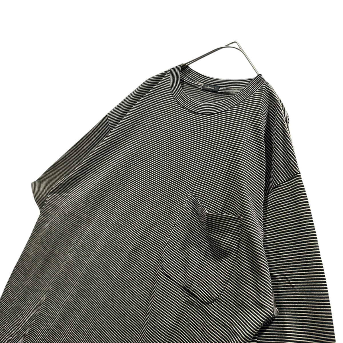 COMOLI(コモリ) 2024SS summer wool S/S T-shirt サマーウール 半袖 Tシャツ Z01-05023 2 ボーダー