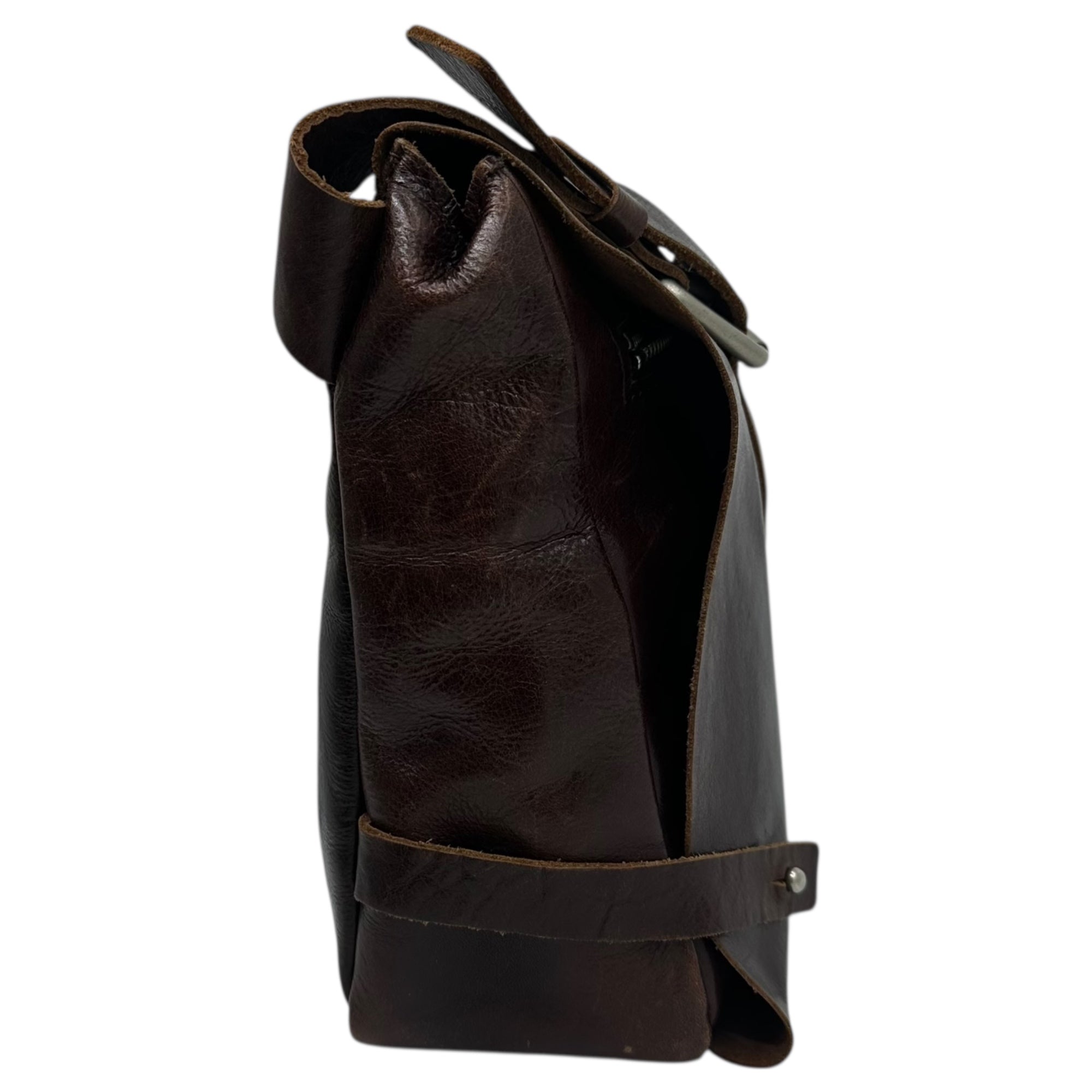 Y's(ワイズ) Leather Flap Waist Pouch レザー フラップ ウエスト ポーチ ブラウン