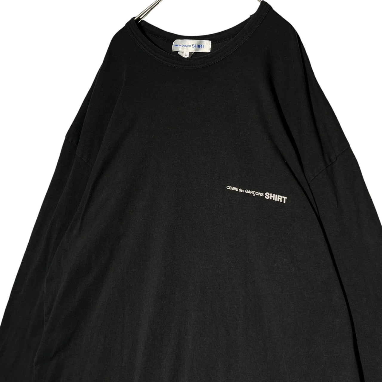 COMME des GARCONS SHIRT(コムデギャルソンシャツ) Chest logo long sleeve T-shirt 胸ロゴ 長袖 Tシャツ L ブラック