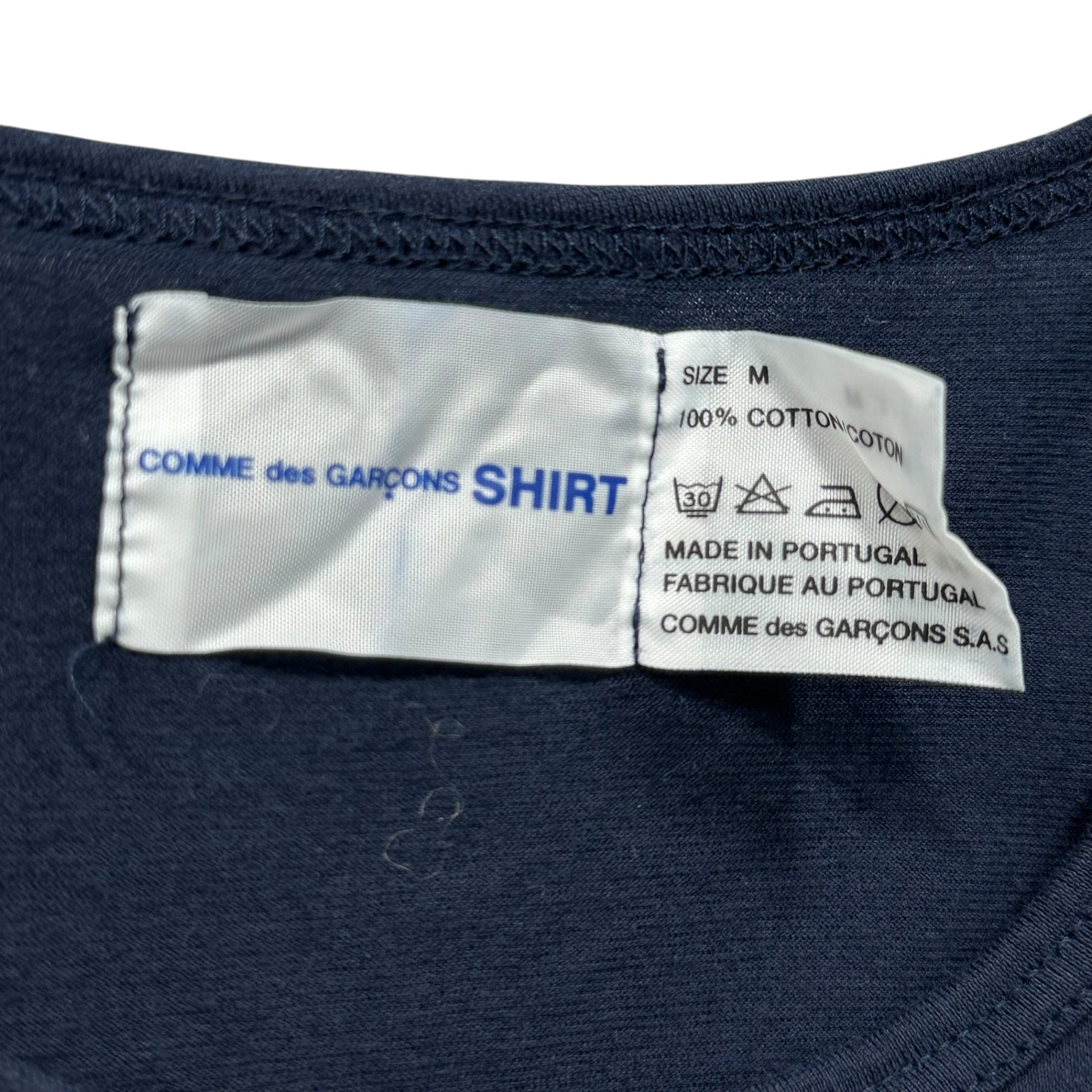 COMME des GARCONS SHIRT(コムデギャルソンシャツ) Crew Neck S/S T-Shirt クルーネック 半袖 Tシャツ M ネイビー