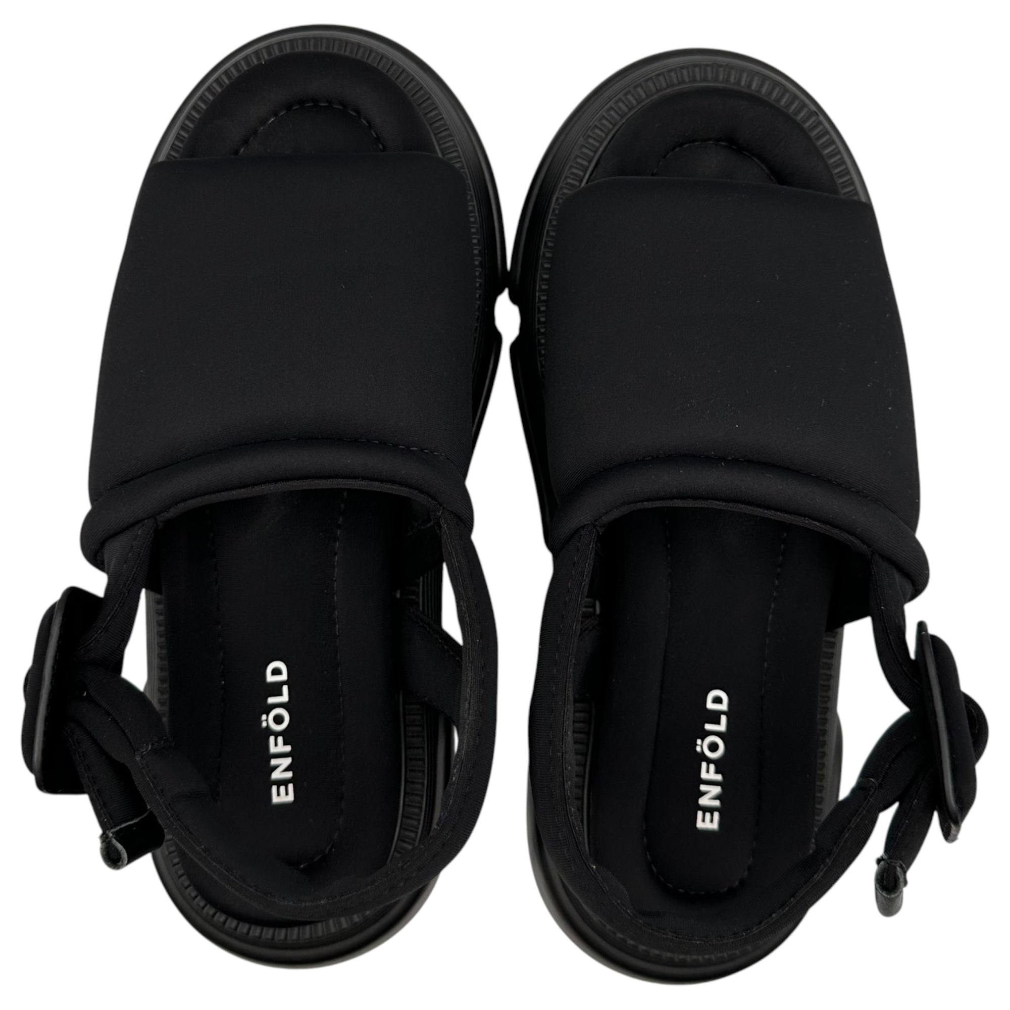 ENFOLD(エンフォルド) FLOAT-SOLE SANDALS フロートソールサンダル 300FA255-0300 38(24cm程度) ブラック