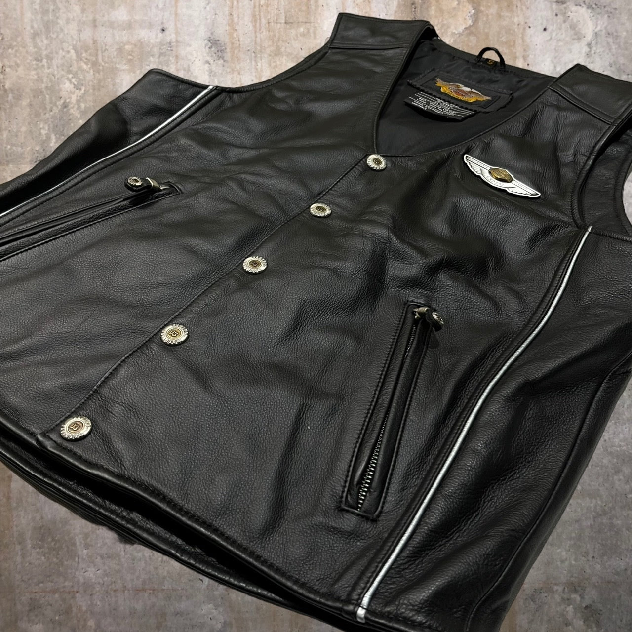 HARLEY DAVIDSON(ハーレーダビッドソン) 100th anniversary leather best/レザーベスト 1031