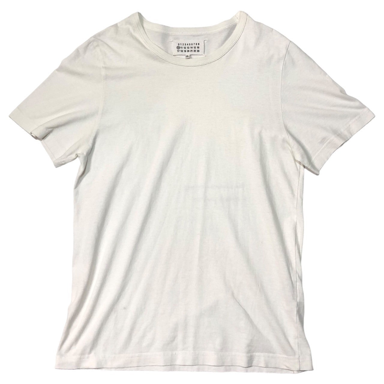 MAISON MARTIN MARGIELA(メゾンマルタンマルジェラ) 12SS Calendar tag back print T-shirt カレンダータグ バックプリント Tシャツ S30GC9996 SIZE S ホワイト 4つタグ位置に小穴有