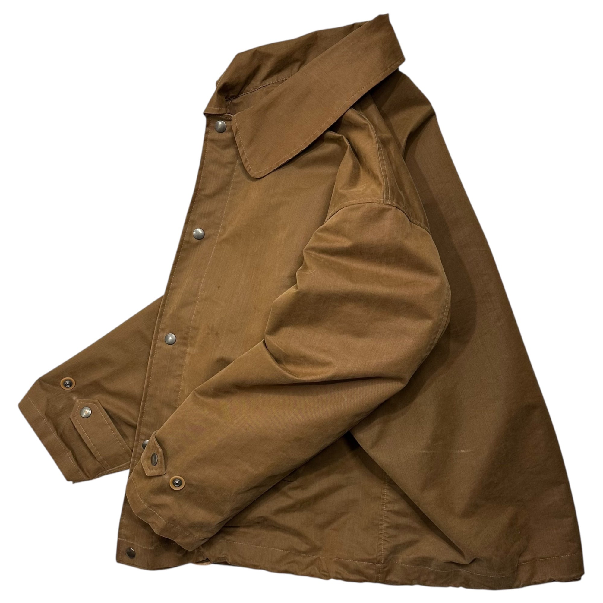 GIORGIO ARMANI(ジョルジオアルマーニ) 80’s~90's Archive Co/Po Snap Button Jacket アーカイブ コットンポリ スナップボタン ジャケット 42(XL程度) ブラウン 80年代～90年代 ヴィンテージ LE COLLEZIONI