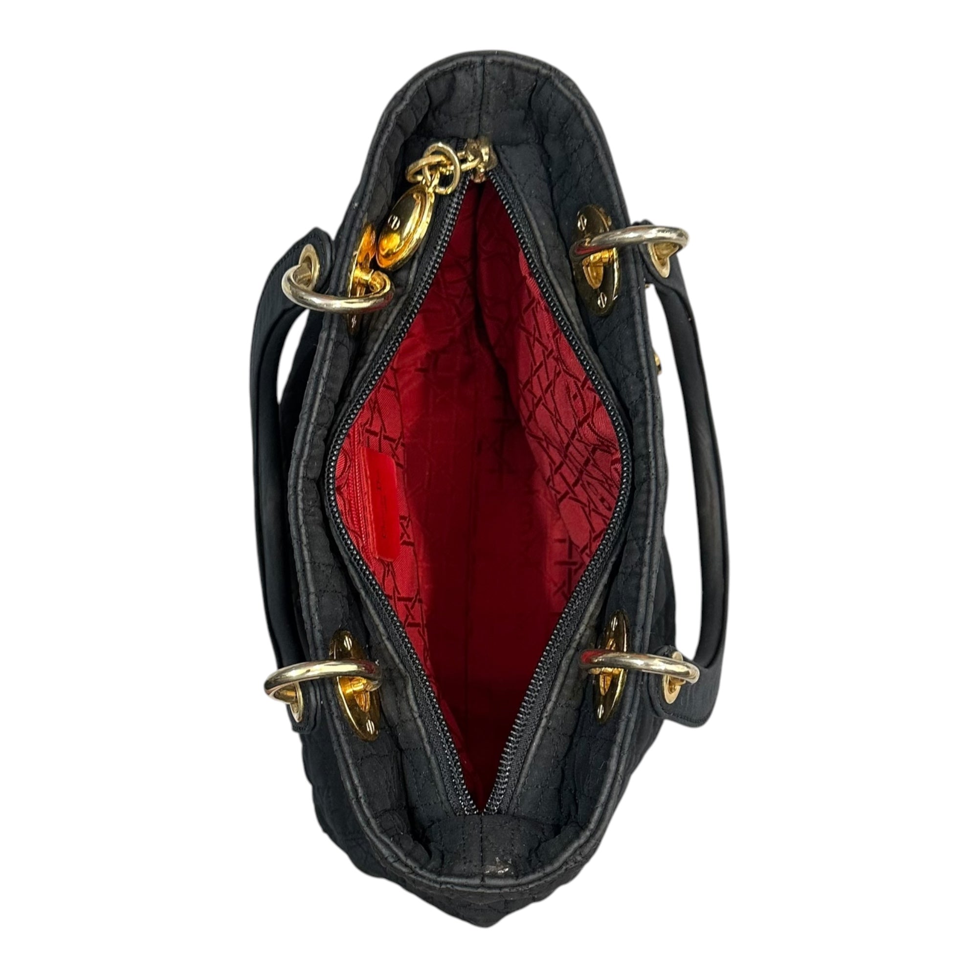 Christian Dior(クリスチャンディオール) Lady Dior Cannage Handbag レディディオール カナージュ ハンド バッグ ブラック キルティング