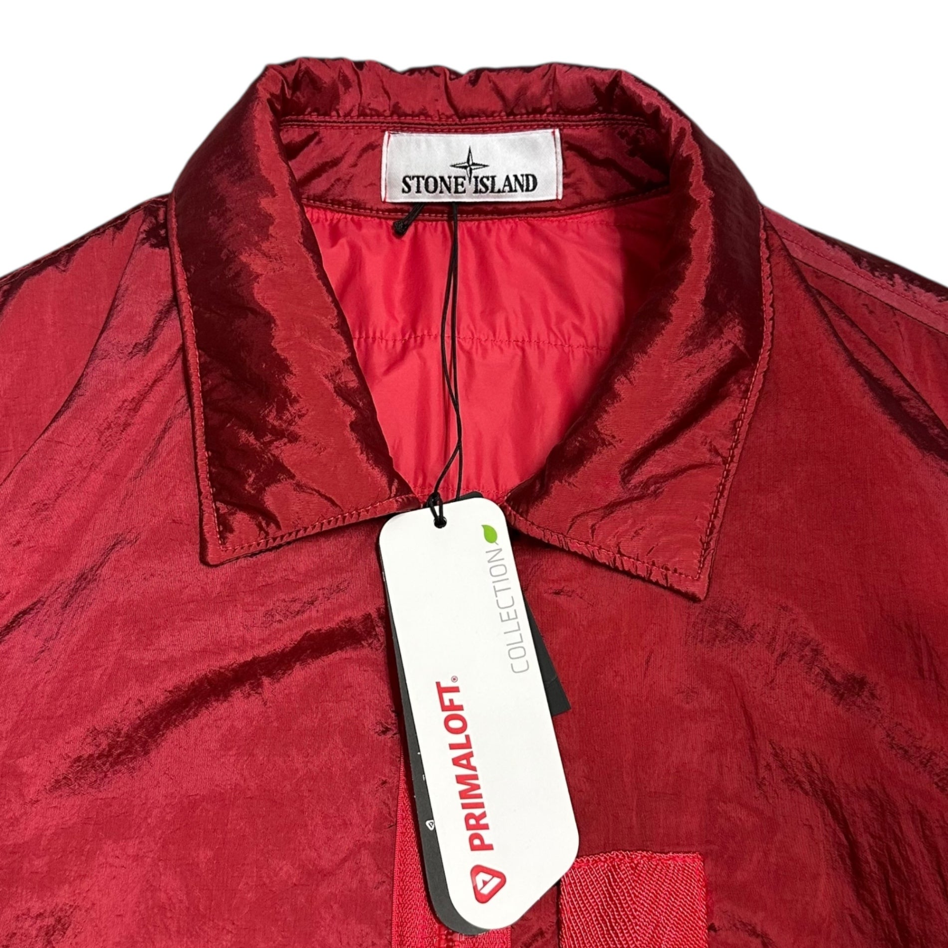 STONE ISLAND(ストーンアイランド) 22AW NYLON METAL IN ECONYL REGENERATED NYLON WITH PRIMALOFT TC ナイロン メタル ジップアップ ジャケット 7715Q0519 L レッド ブルゾン