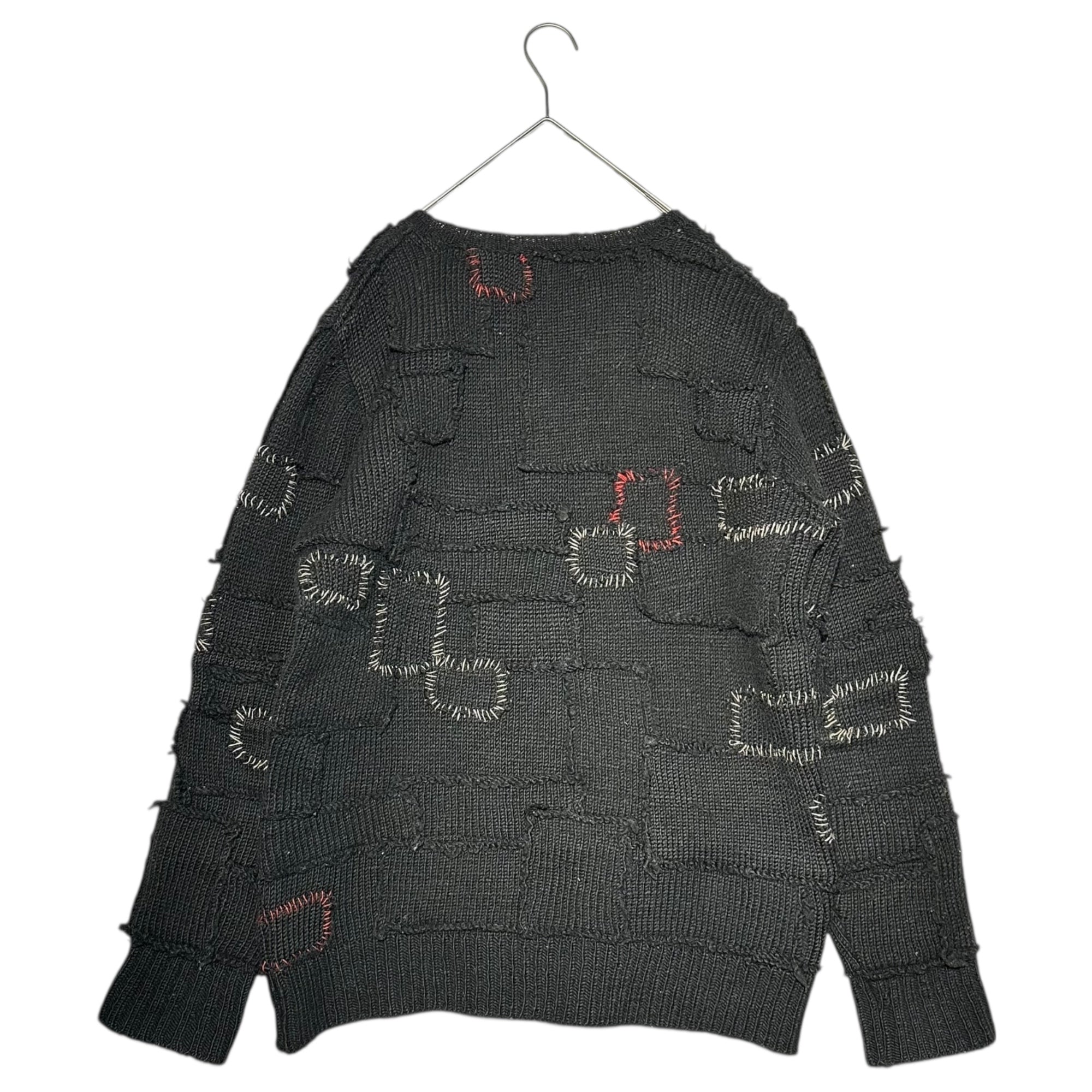 LABRAT(ラブラット) Pressure ulcer Crust Knit 瘡蓋 クラスト ニット M ブラック 少数生産品