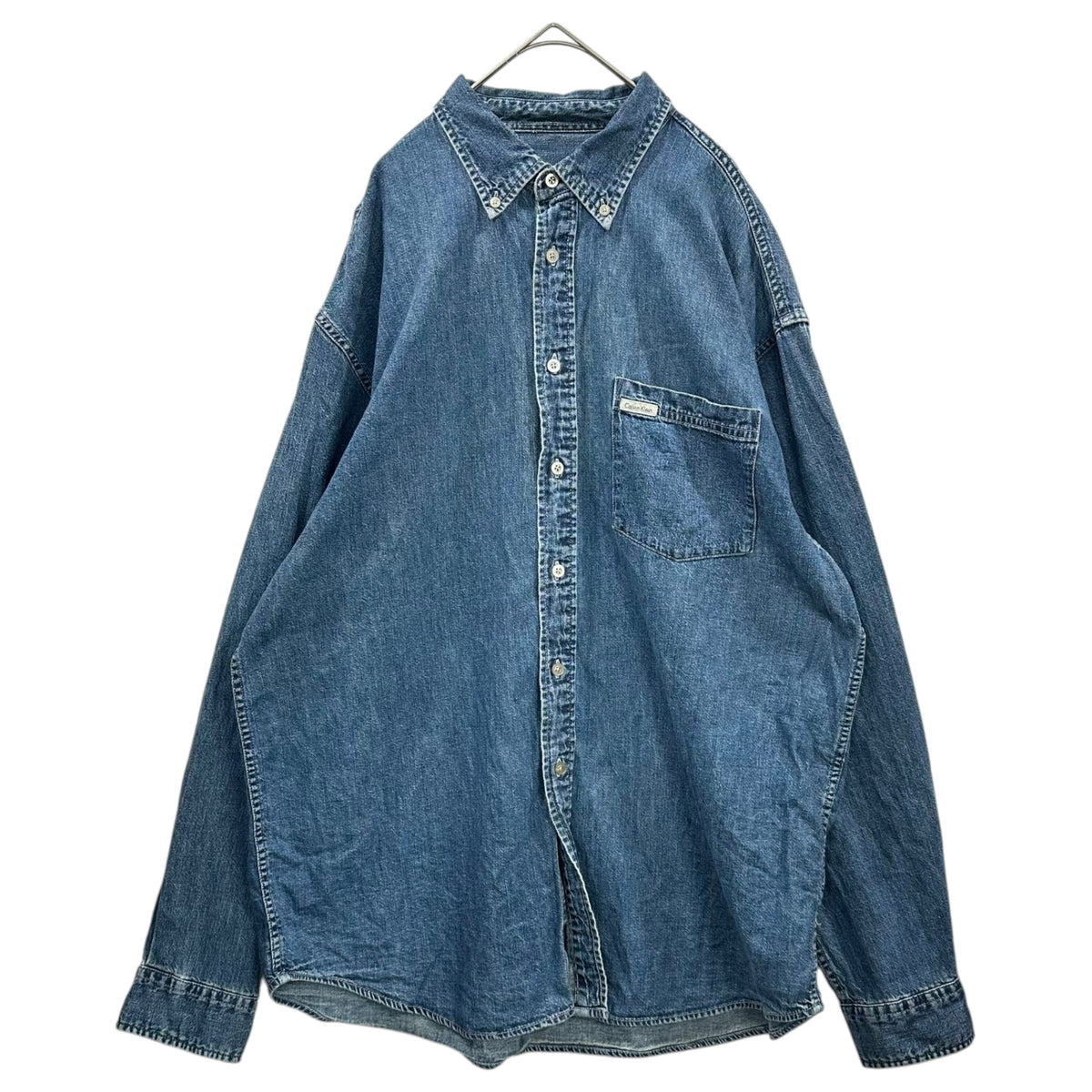 Calvin Klein Jeans(カルバンクラインジーンズ) Over Sized Denim Shirt オーバーサイズ デニム シャツ L インディゴ