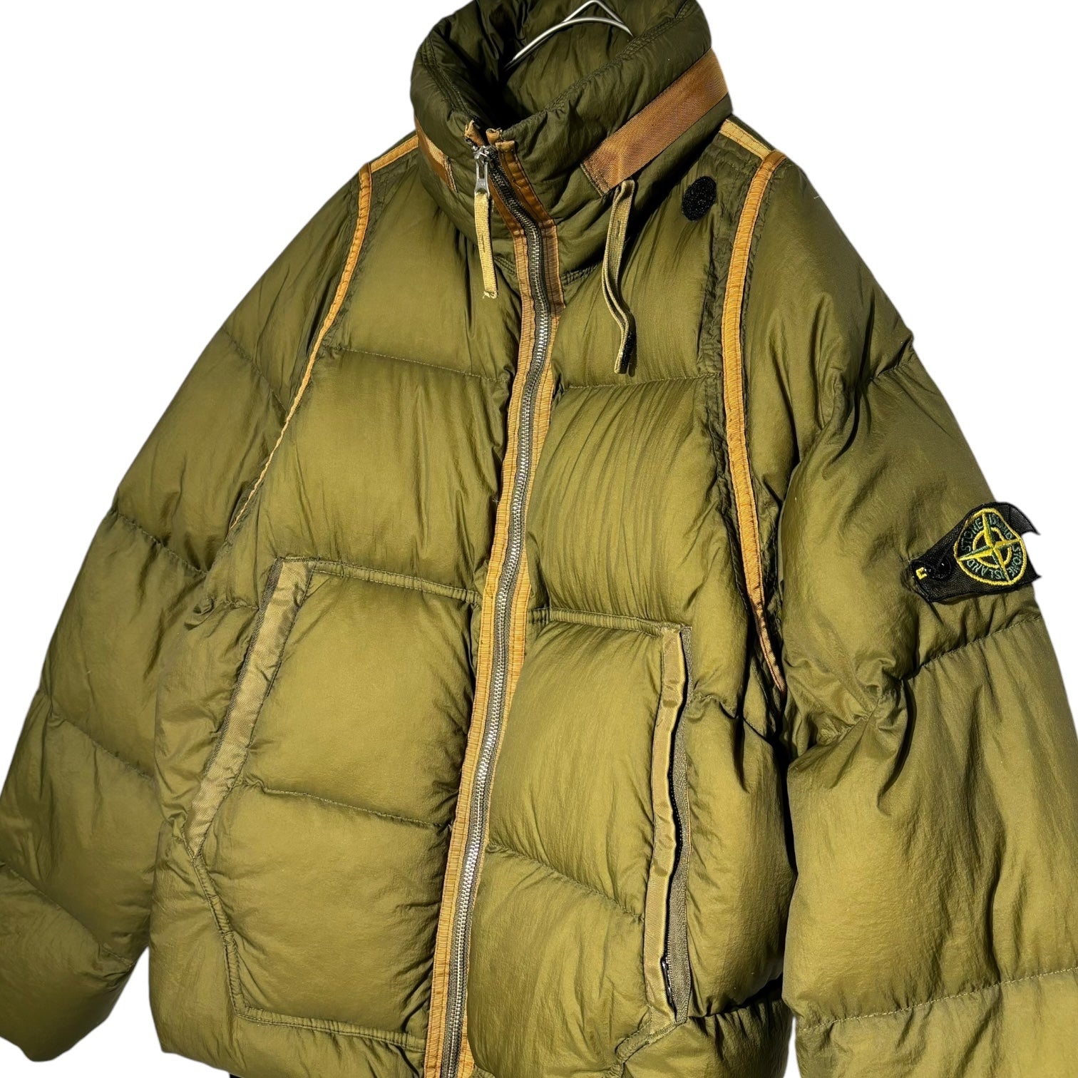 STONE ISLAND(ストーンアイランド) 07AW Micro Reps GOOSE DOWN JACKET マイクロ レップ グース ダウン ジャケット 47154V24 M カーキ 07年製 アーカイヴ 稀少品