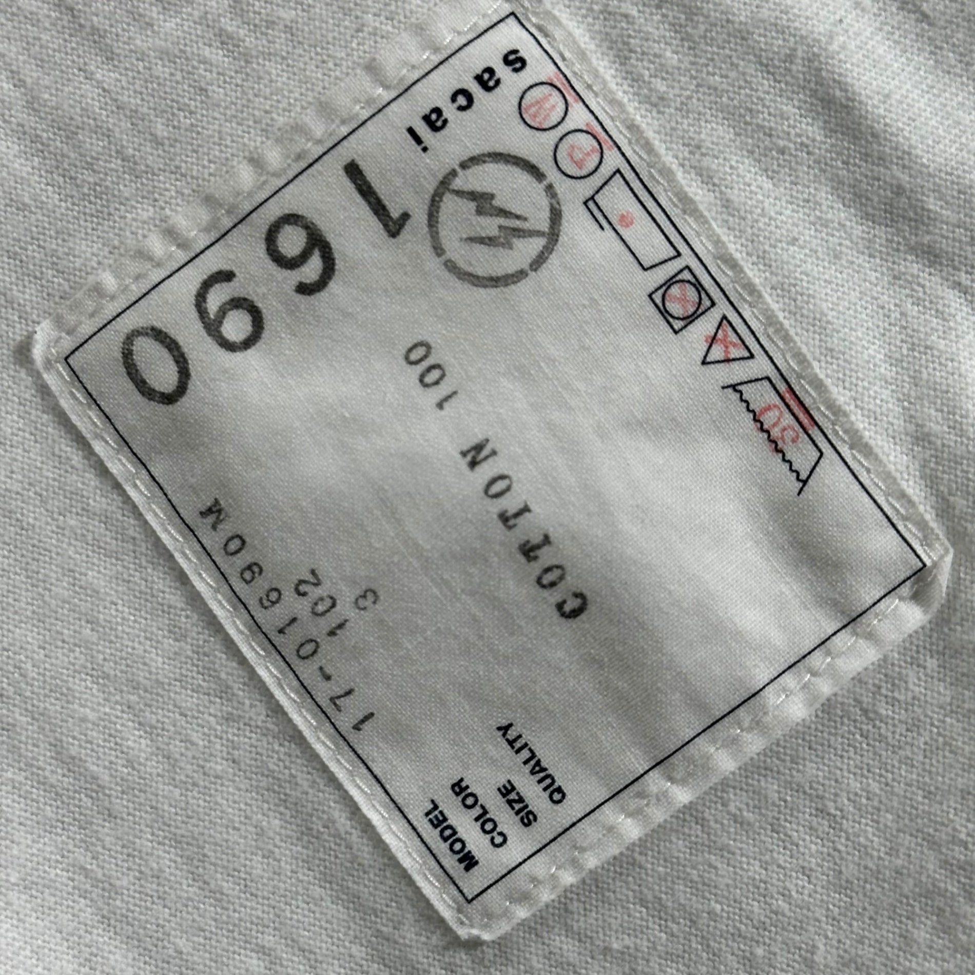 sacai×FRAGMENT DESIGN(サカイ×フラグメントデザイン) 17SS Sacai Fragment Design S/S T-Shirt 半袖 Tシャツ 17-01691M 3 ホワイト