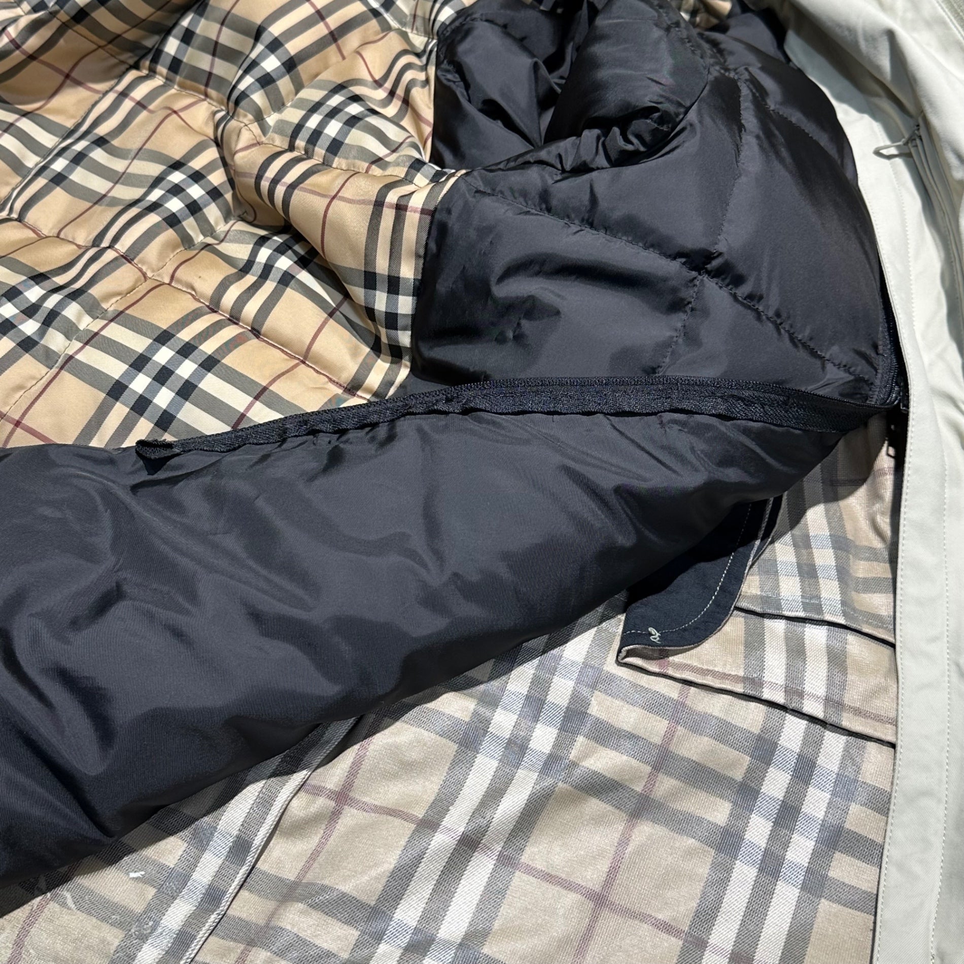 BURBERRY LONDON(バーバリーロンドン) Down Liner 2-Way Cotton Jacket ダウンライナー 2WAY コットン ジャケット BBN80-523-03 S ベージュ