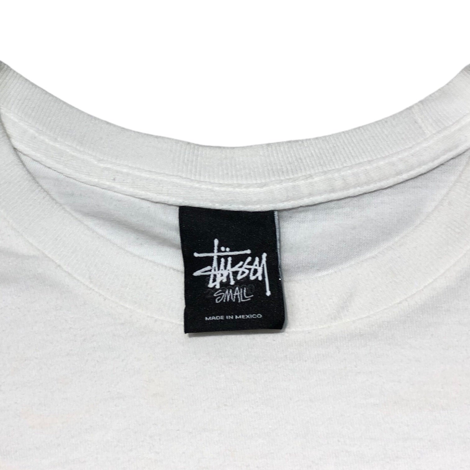 STUSSY(ステューシー) OLD SKOOL FLAVOR Hamburger T-shirt S ホワイト×マルチカラー