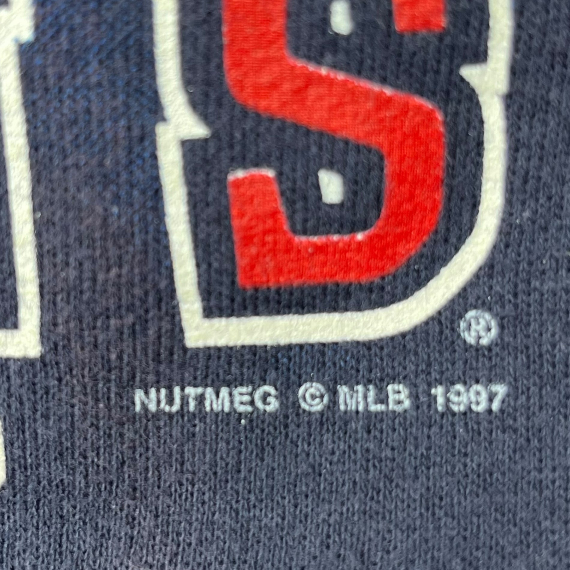 LEE(リー) 1997 MLB Championship "Cleveland Indians" SWEATSHIRT クリーブランド・インディアンス スウェット L ネイビー 90's 90年代 ヴィンテージ ベースボール