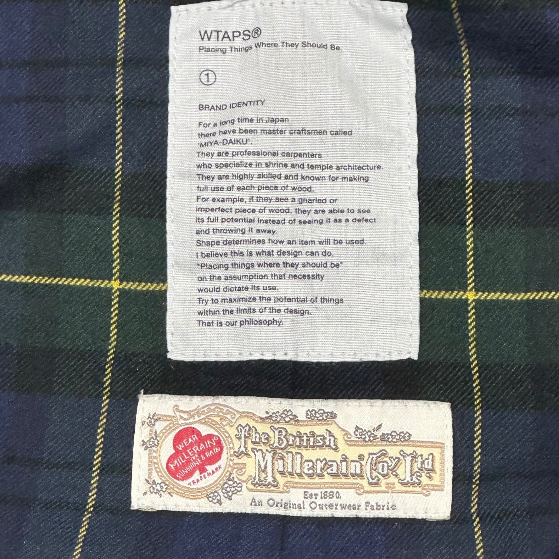 WTAPS(ダブルタップス) 14AW The British Millerain OILED JK オイルド ジャケット 142GWDT-JKM07 1 オリーブ フーデッド ミリタリー