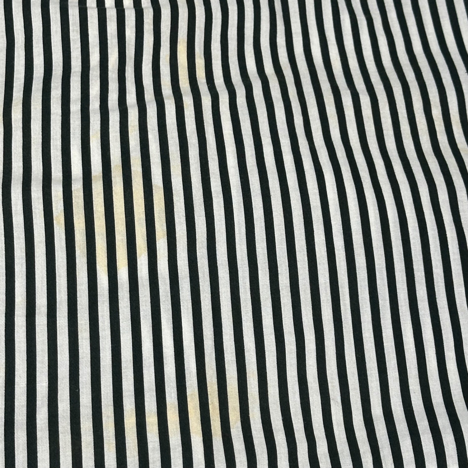 COMME des GARCONS(コムデギャルソン) 70～80's Cotton Collarless Striped Dress 70～80年代 コットン ノーカラー ストライプ ワンピース FREE ホワイト×ネイビー 川久保玲 本人期 アーカイブ