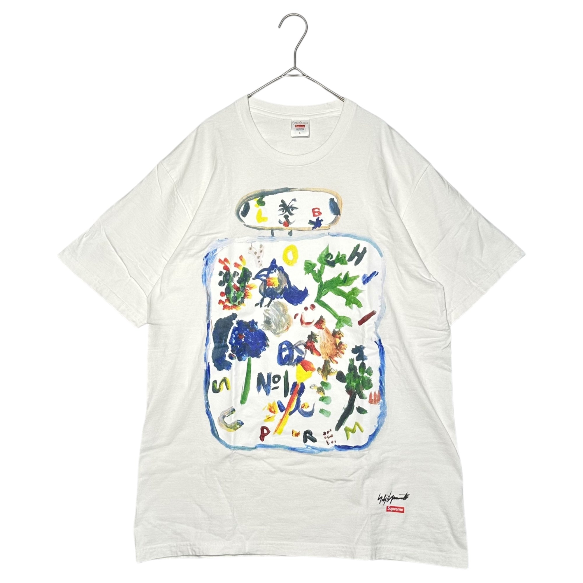 SUPREME × YOHJI YAMAMOTO(シュプリーム×ヨウジヤマモト) 22AW Yohji Yamamoto Paint Tee ヨウジヤマモト ペイント Tシャツ L ホワイト×マルチカラー