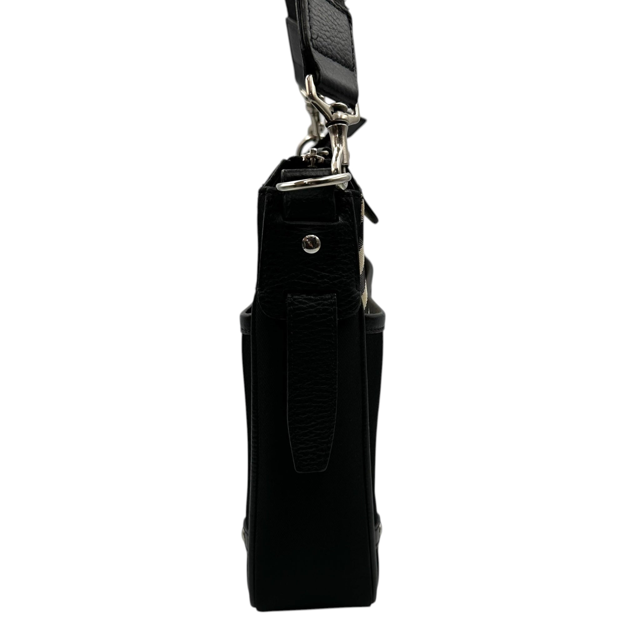 バーバリー ノバチェック ビジネスバッグ レザー ブラック 中古・古着通販】BURBERRY BLACK LABEL (バーバリーブラックレーベル