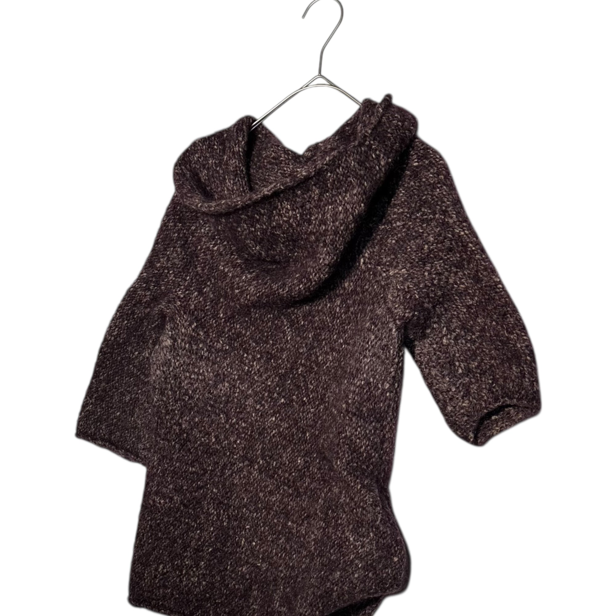 Y's(ワイズ) 00AW Wide Neck Modified S/S Knit ワイドネック 変形 半袖 ニット YT-K16-979 3(L程度) パープル 2000AW 00's