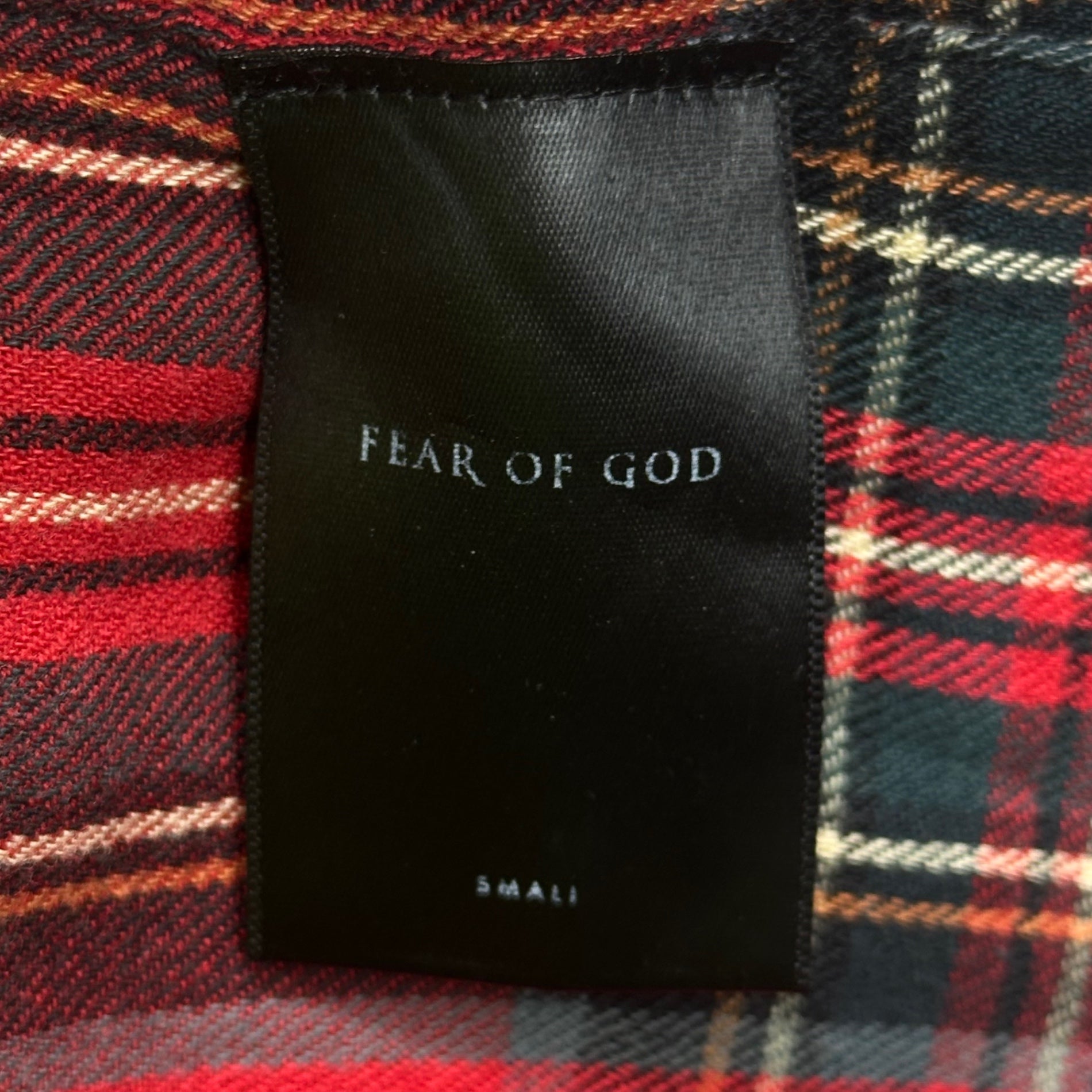 Fear of God(フィアオブゴッド) 2013-2014 second collection Back Zip Tartan Check shirt セカンドコレクション タータンチェック バックジップ シャツ S レッド×グリーン